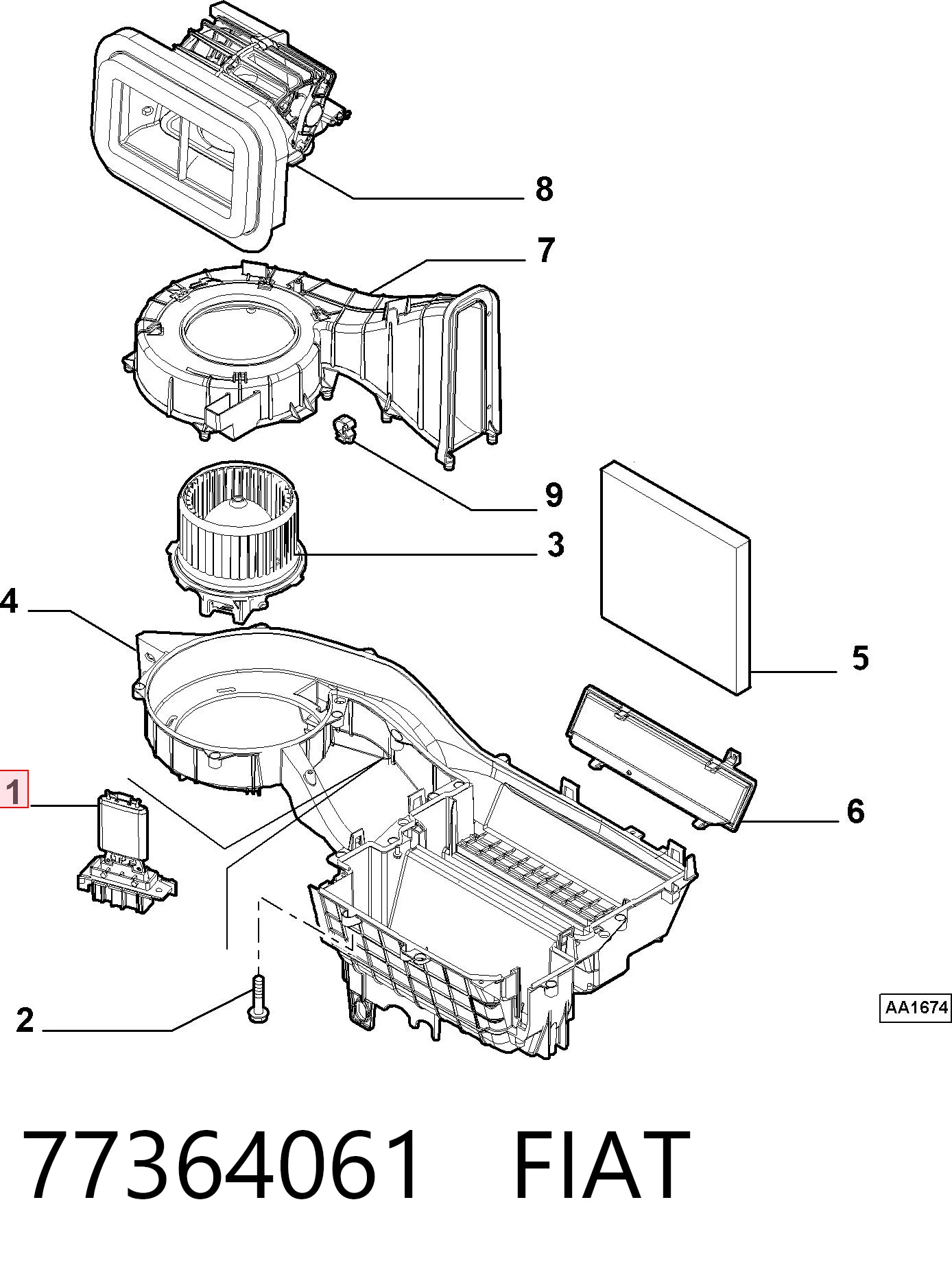 77364061 Fiat/Alfa/Lancia Реле печки