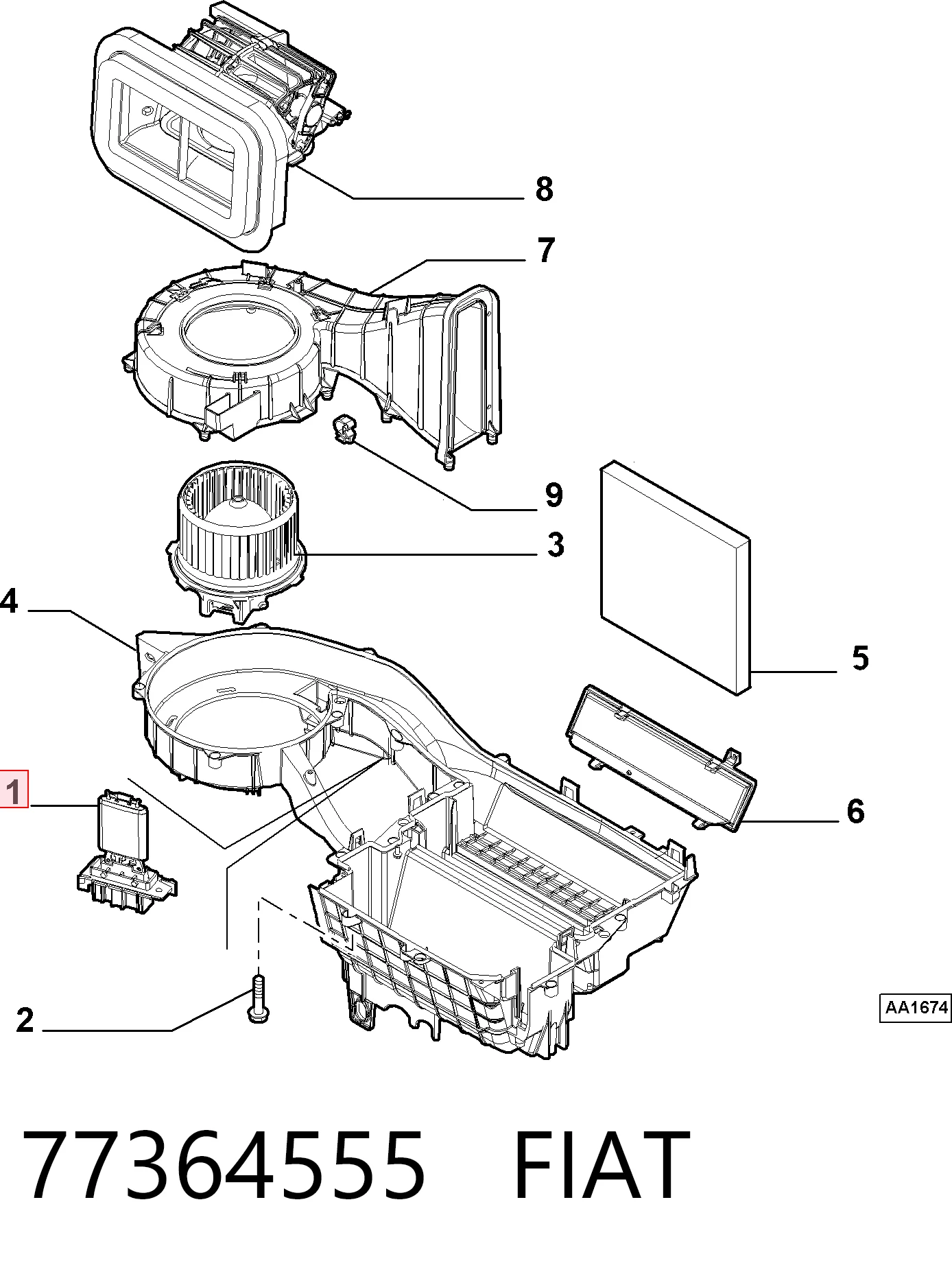 77364555 Fiat/Alfa/Lancia Реле печки
