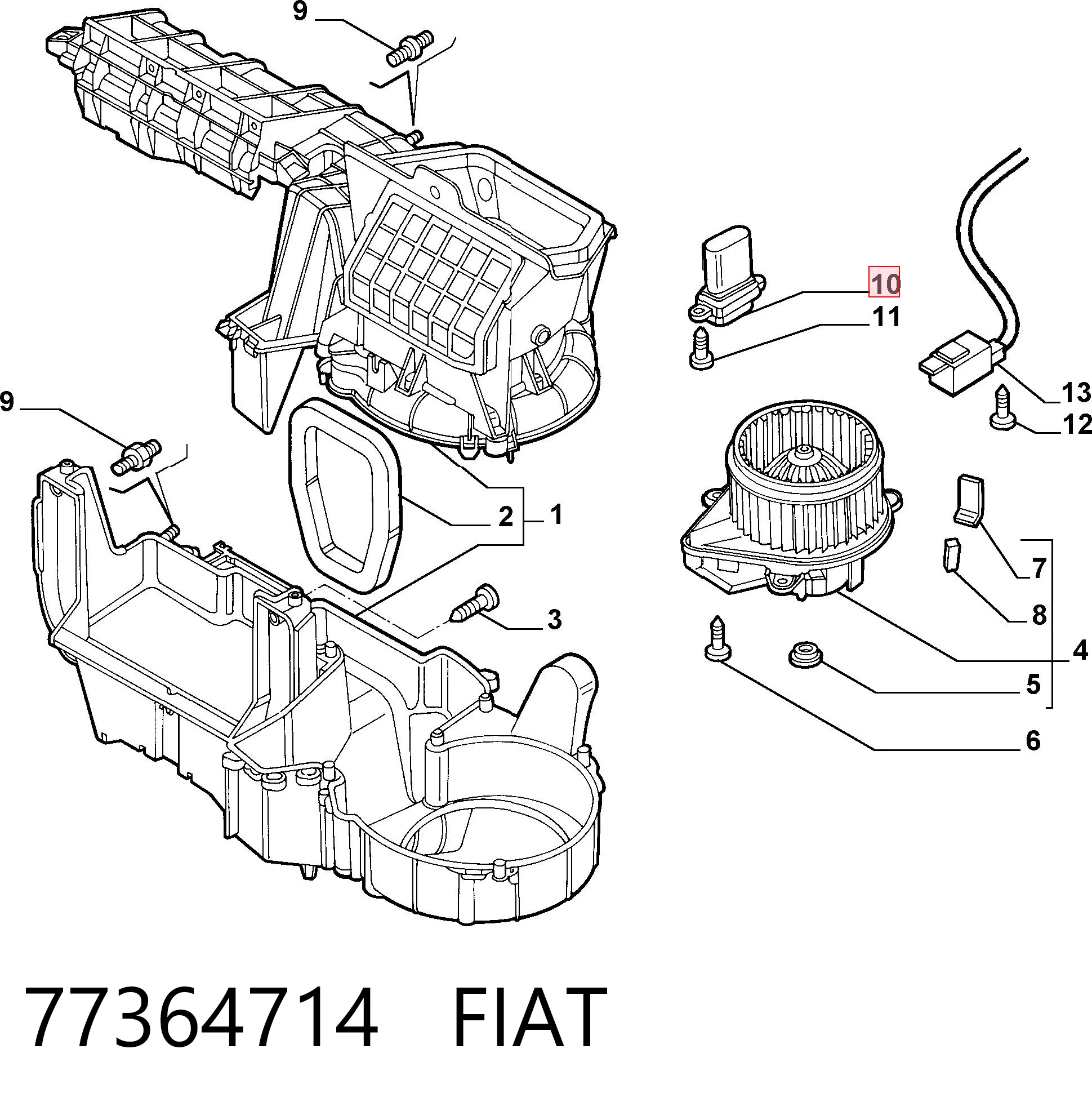 77364714 Fiat/Alfa/Lancia Реле печки