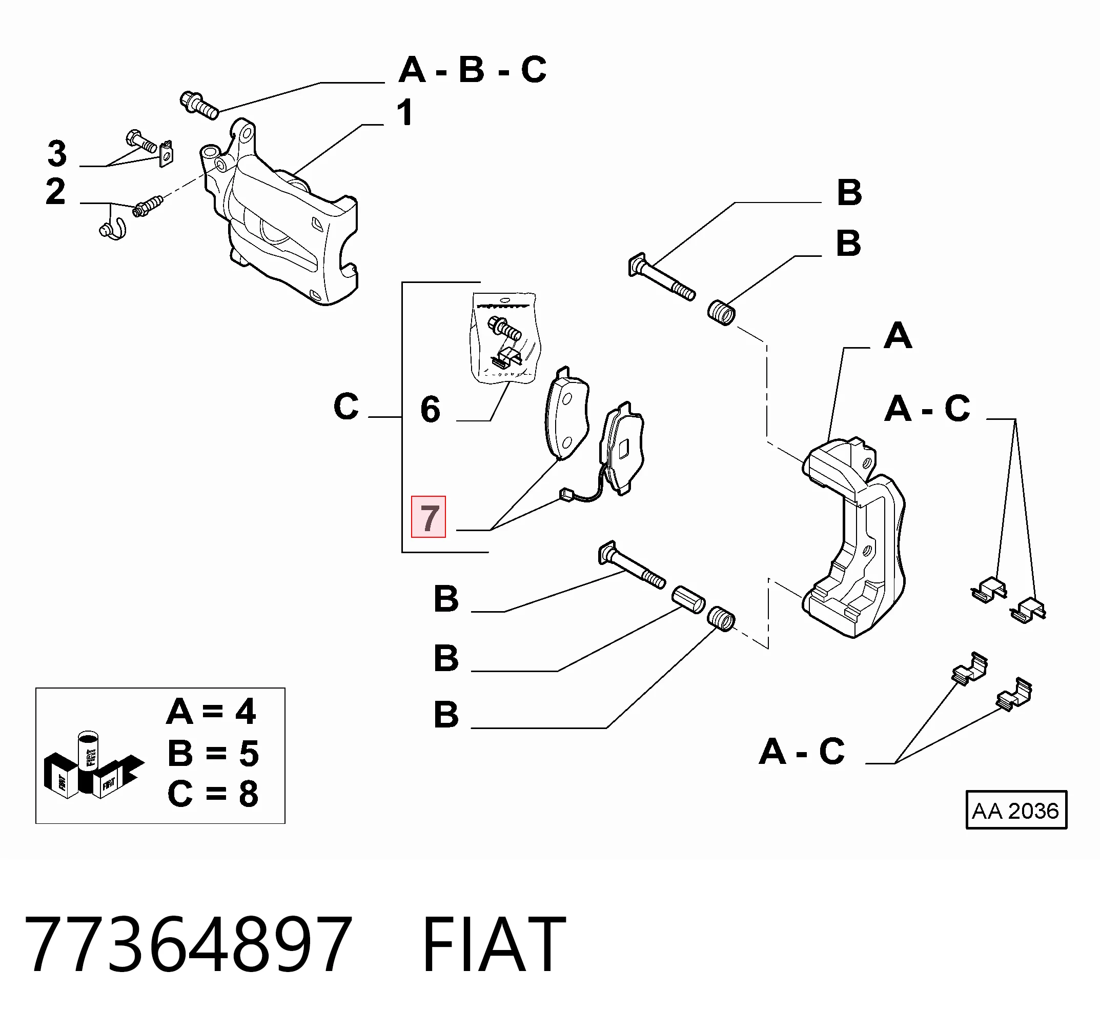 77364897 Fiat/Alfa/Lancia Колодки передние