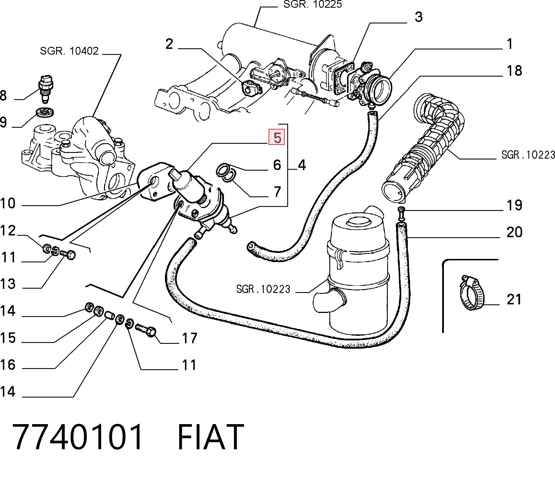 7740101 Fiat/Alfa/Lancia Датчик холостого хода