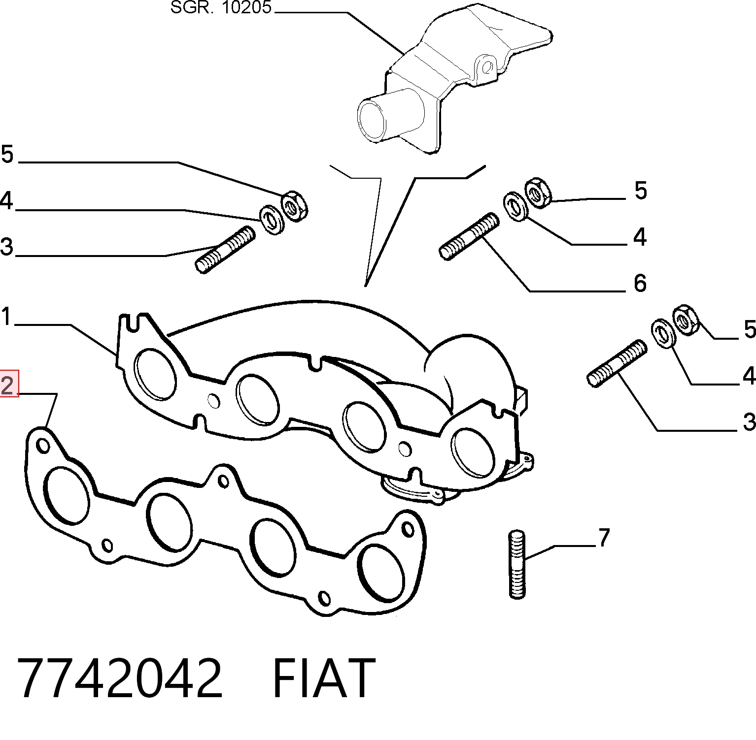Прокладка коллектора выпускного Seat Ibiza I хэтчбек (021A) (1984 - 1993) цена, от 2.16 USD