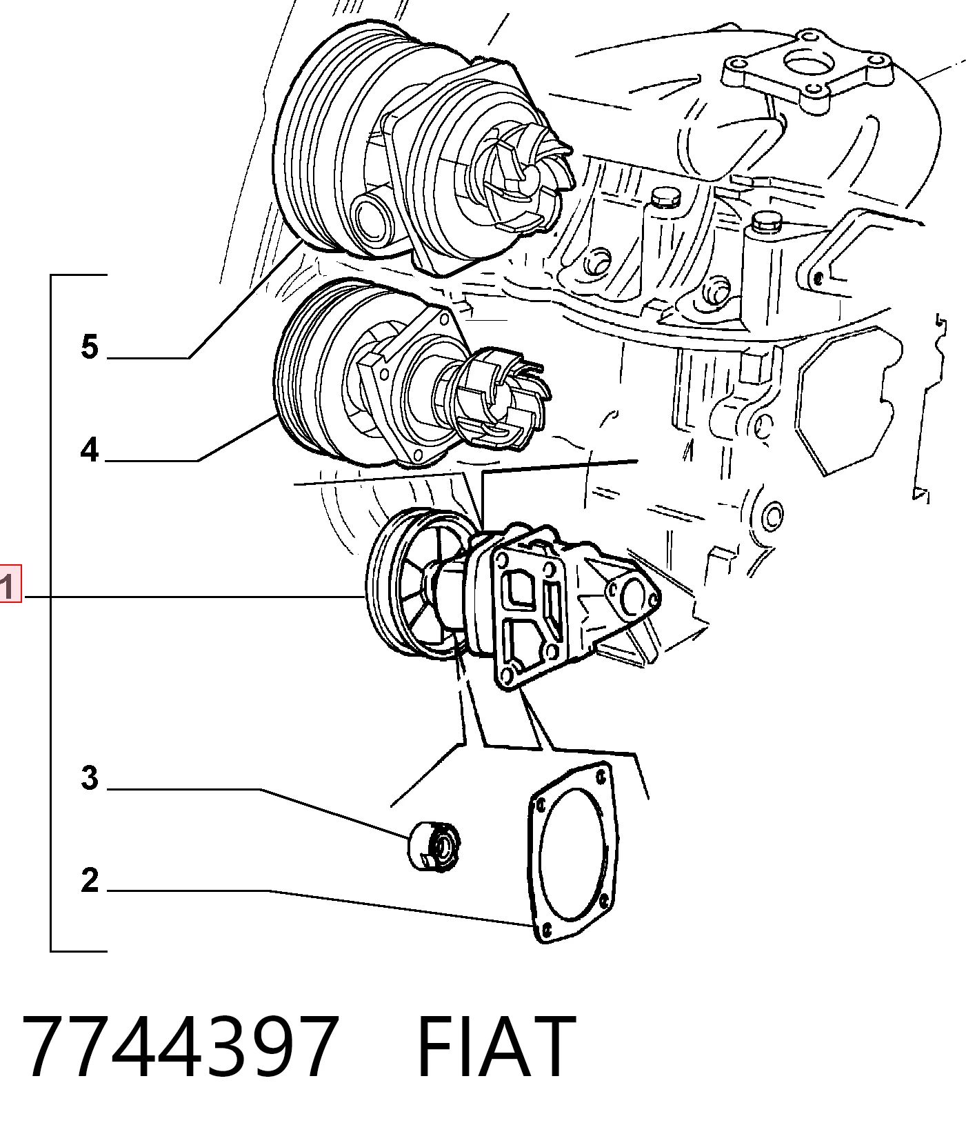 Насос водяной на Fiat Tempra  159