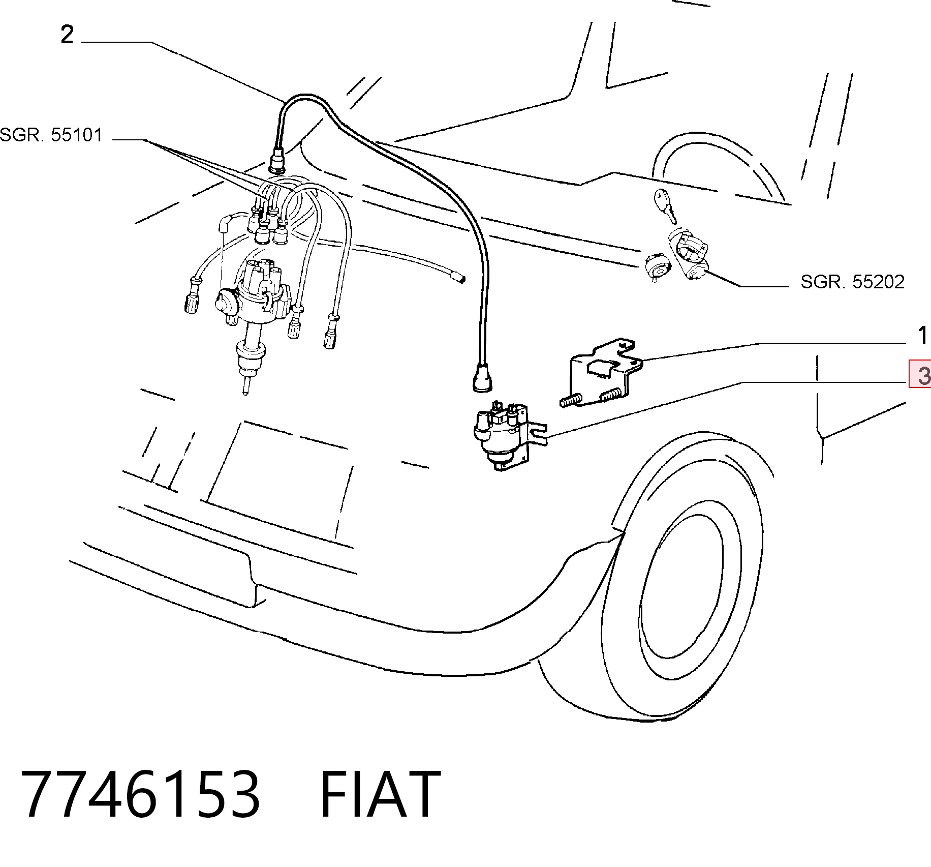  Катушка зажигания Fiat Fiorino 