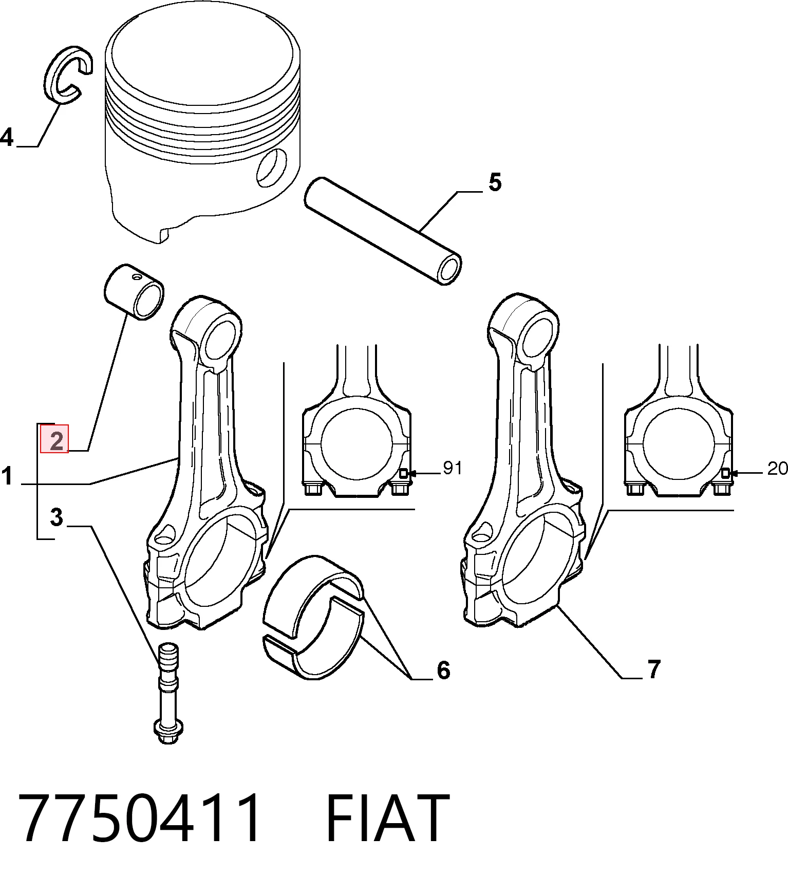 KB4029L SMY Втулка верхней головки шатуна