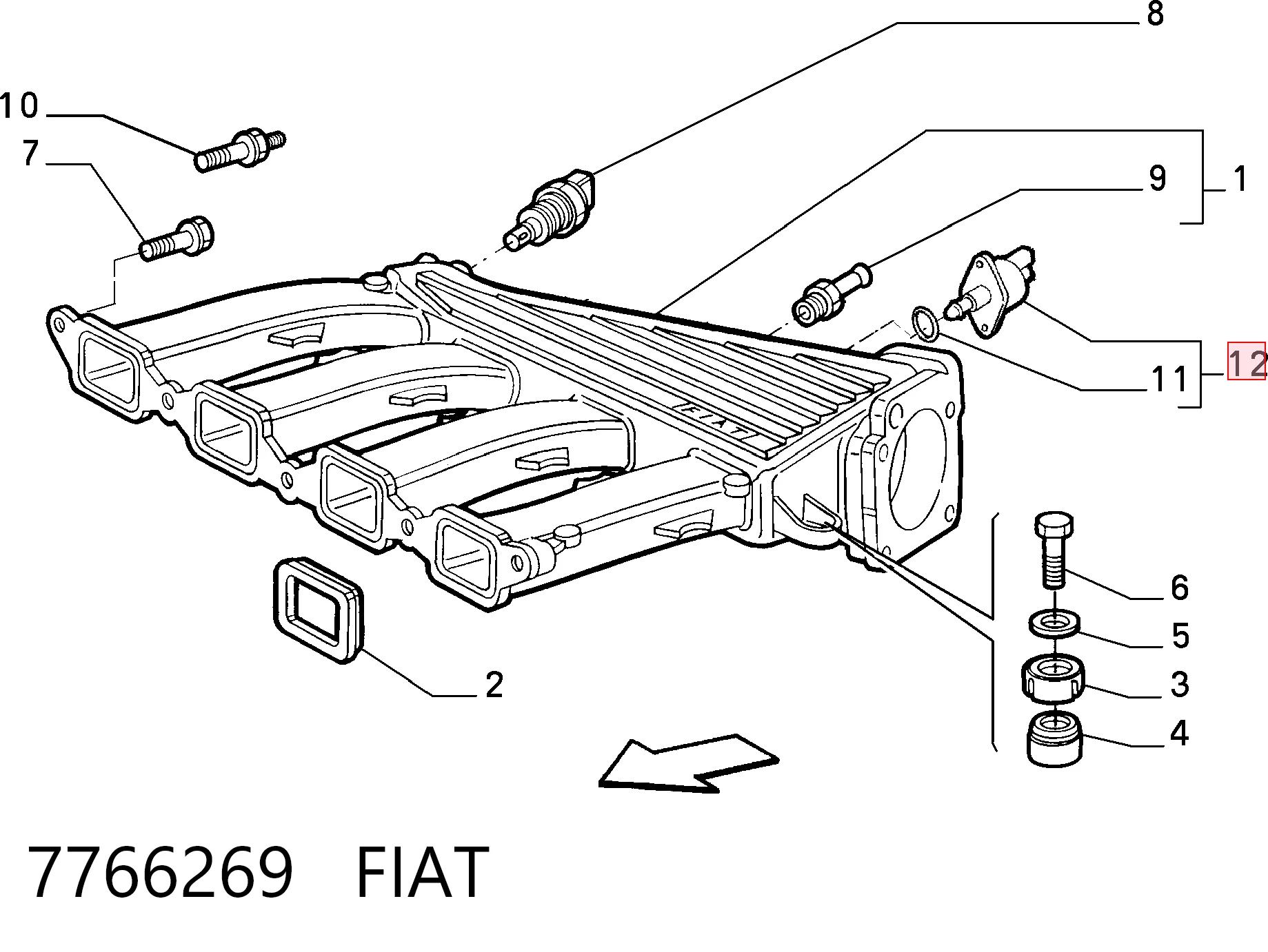 7766269 Fiat/Alfa/Lancia Датчик холостого хода