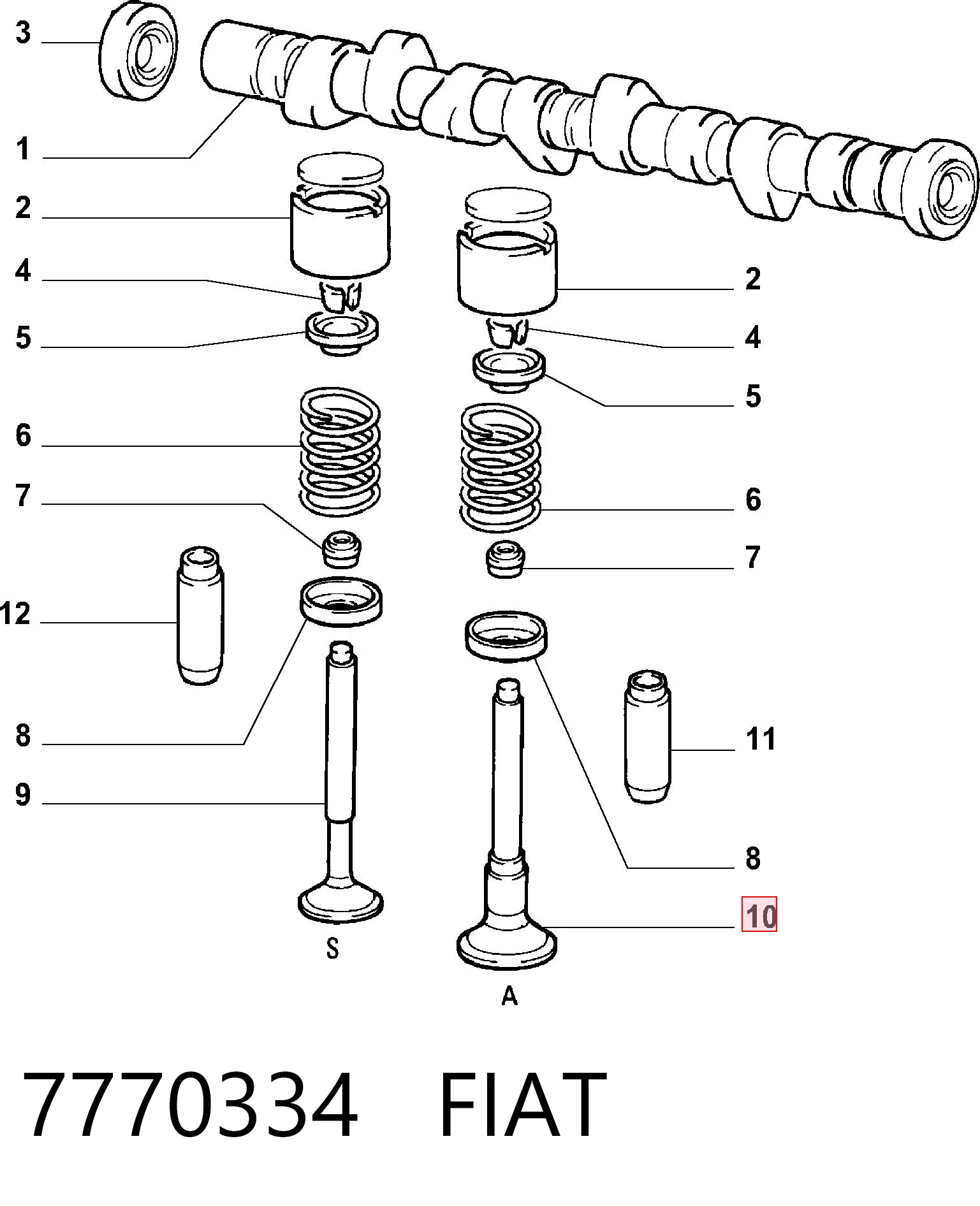 Клапан впускной Gieffe 2670S цена, от 4.66 USD