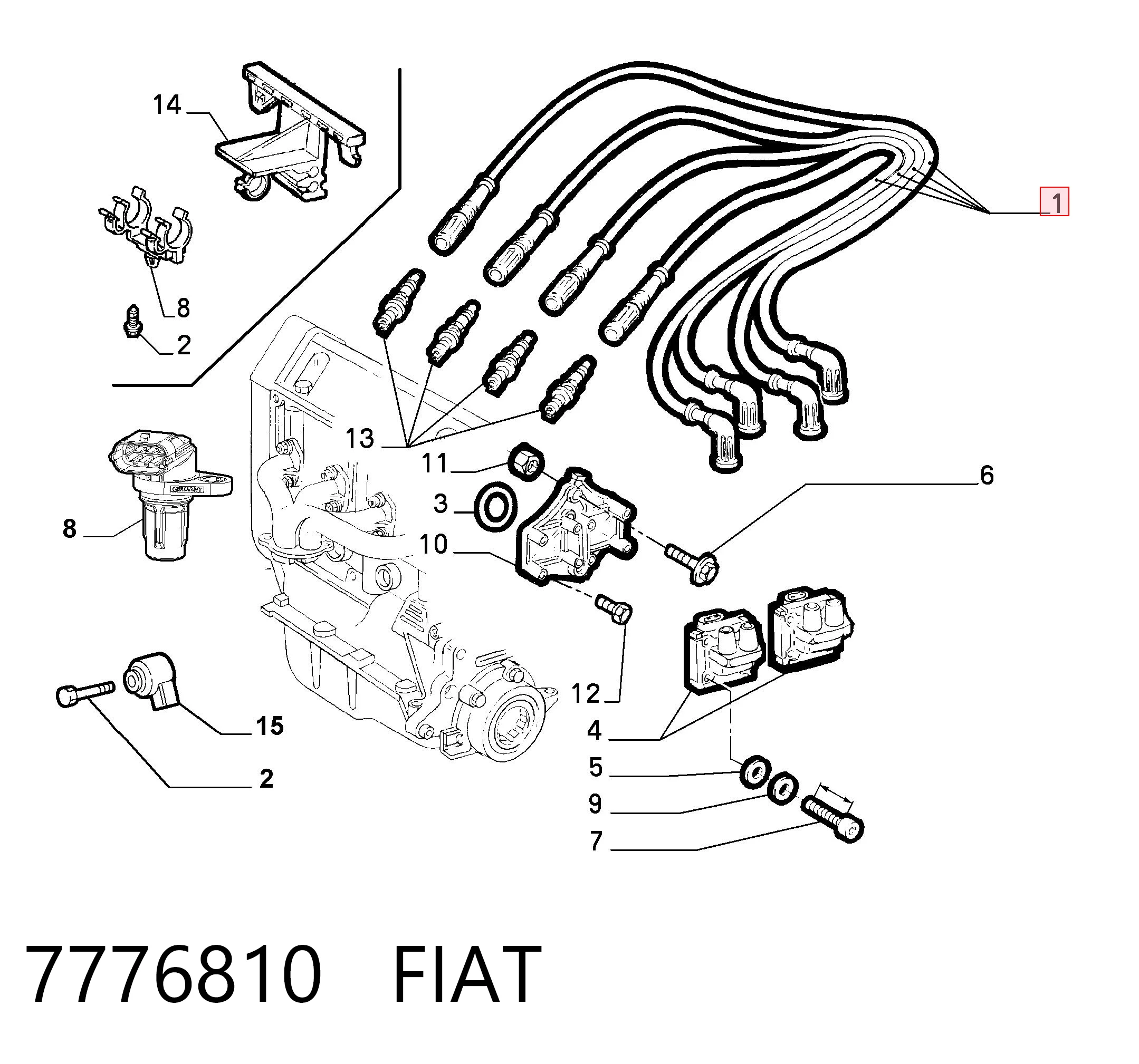 Высоковольтные провода MSK583 Magneti Marelli