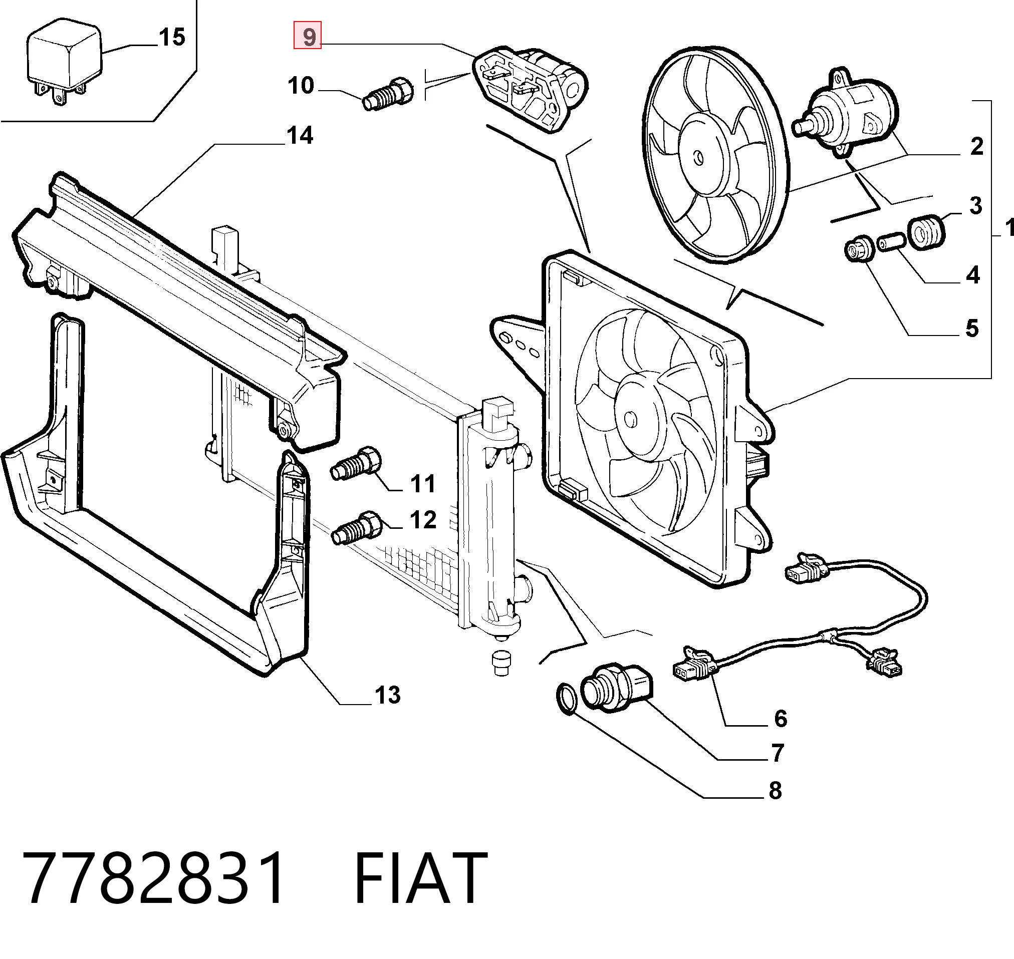 7782831 Fiat/Alfa/Lancia Реле печки