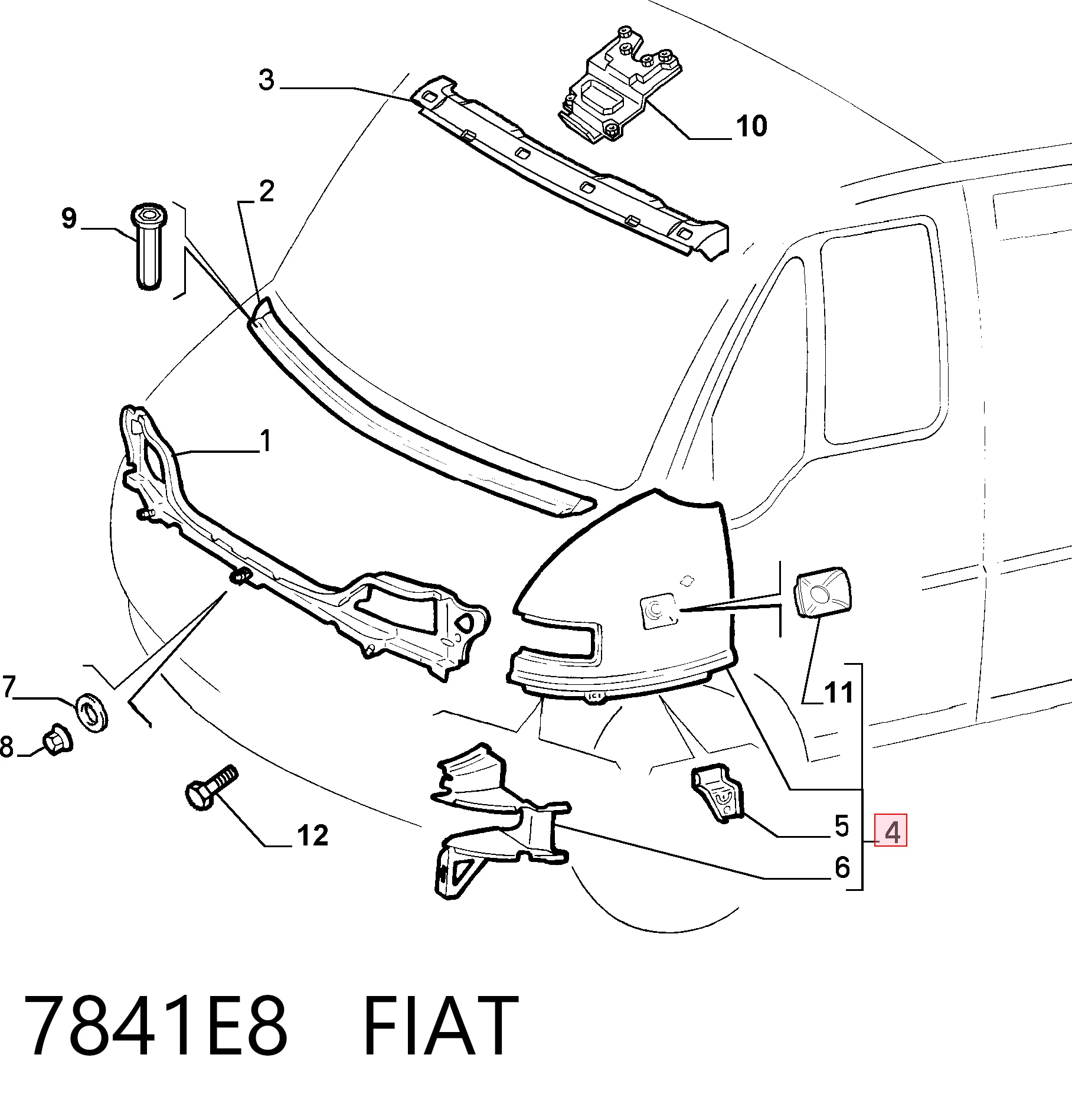 Боковая часть передняя правая Peugeot Boxer I фургон (230L) (1994 - 2002) цена, от 53.87 USD