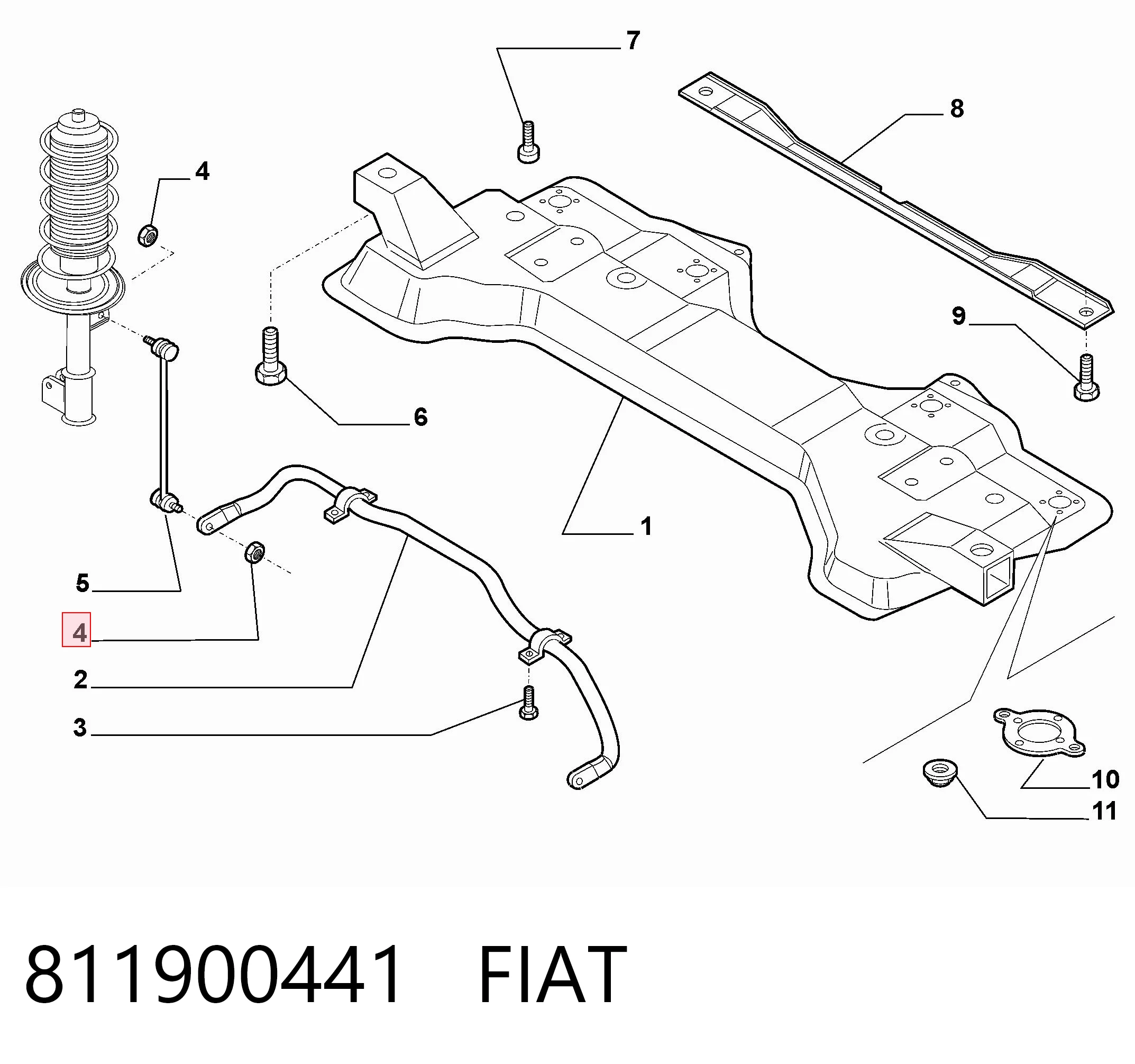 811900441 Chrysler Гайка шаровой опоры передней подвески