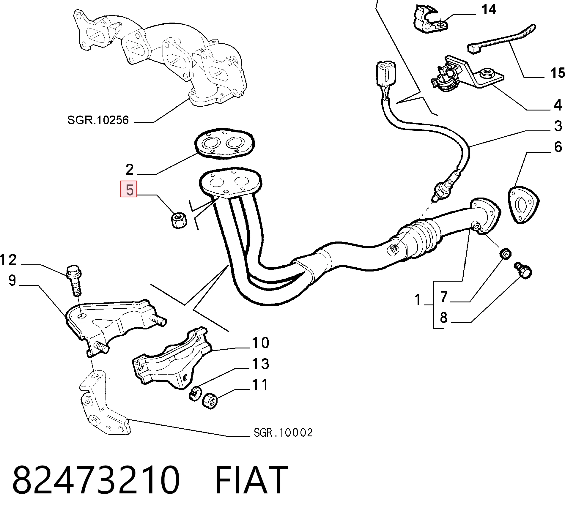 Прокладка штанов на Fiat Croma I 154