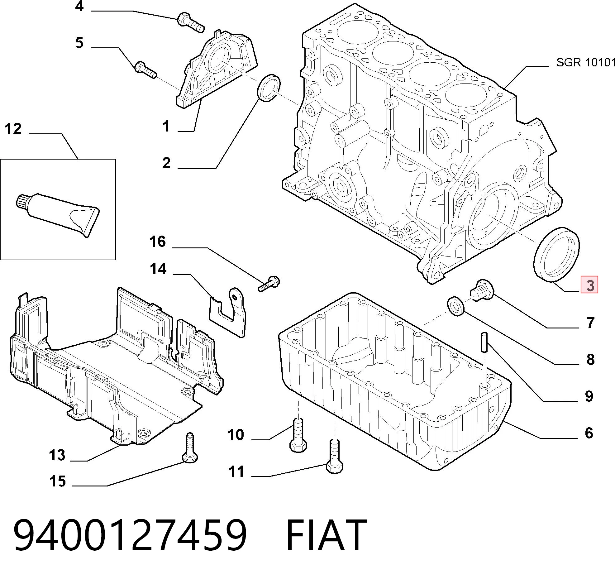 Купить 5144800 Case Сальник коленвала задний