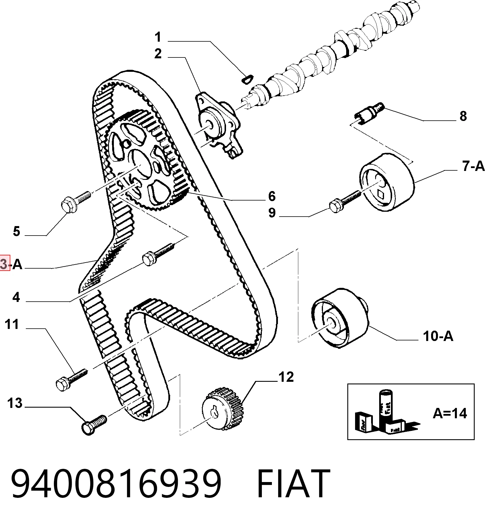 Ремень ГРМ FIAT 9400816939