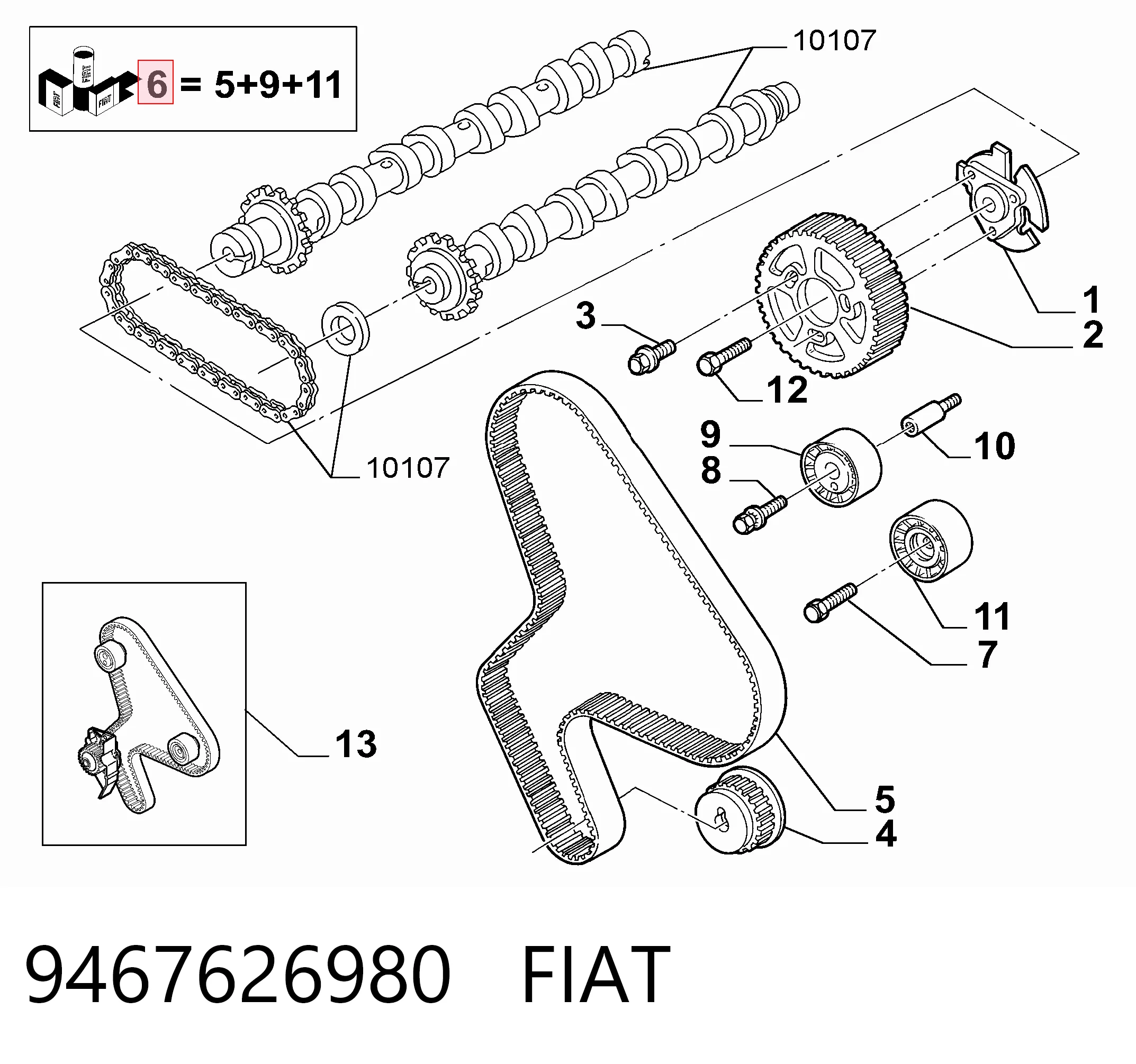ГРМ ремни, комплект Citroen C5 I хэтчбек (DC) (2001 - 2004) цена, от 71.63 USD