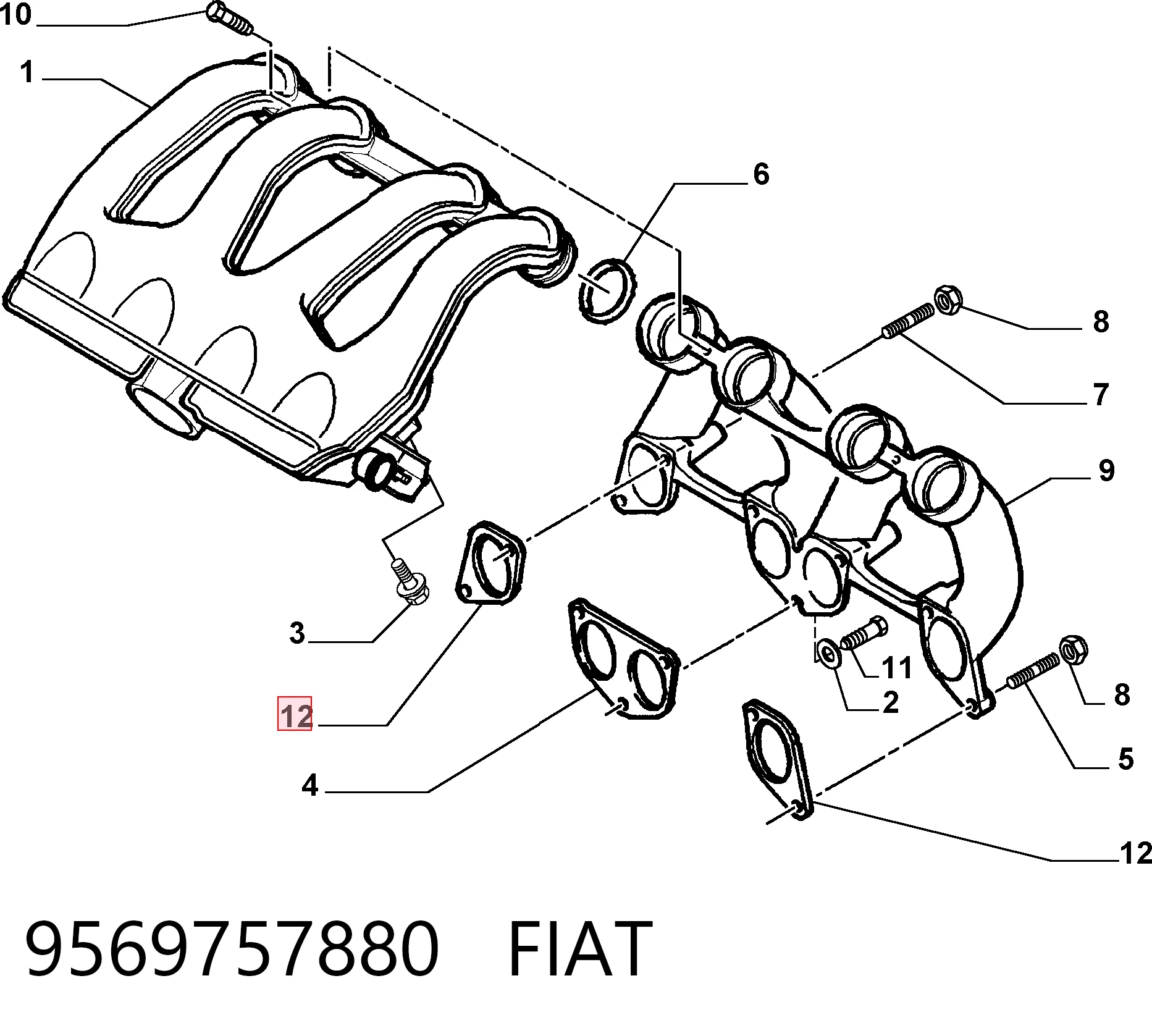 Прокладка всасывающего коллектора Citroen Jumpy I фургон (BS, BT, BY, BZ) (1995 - 2006) цена, от 1.26 USD
