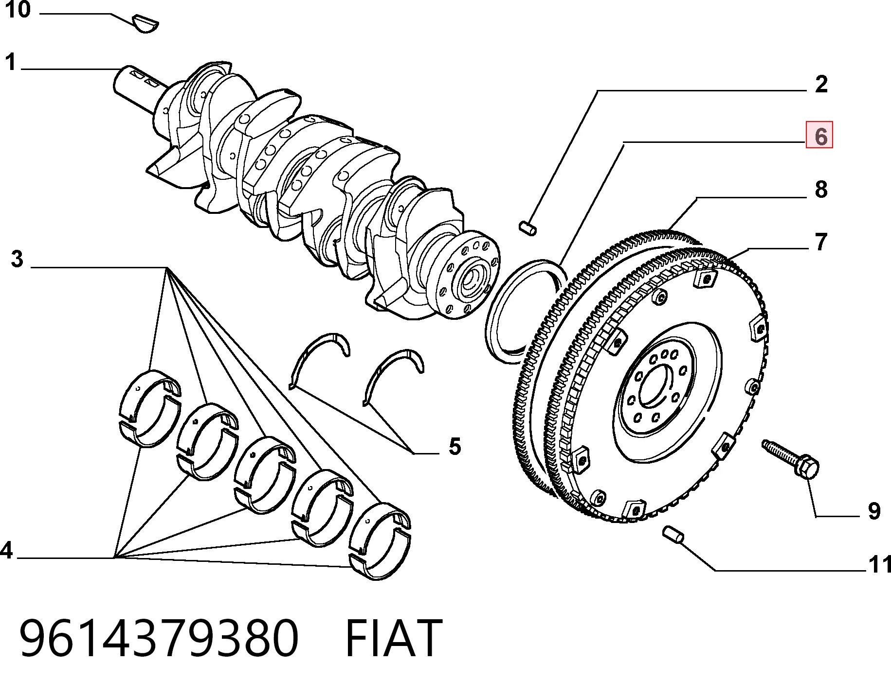 Сальник коленвала двигателя, задний на Audi 80 B4 8C5