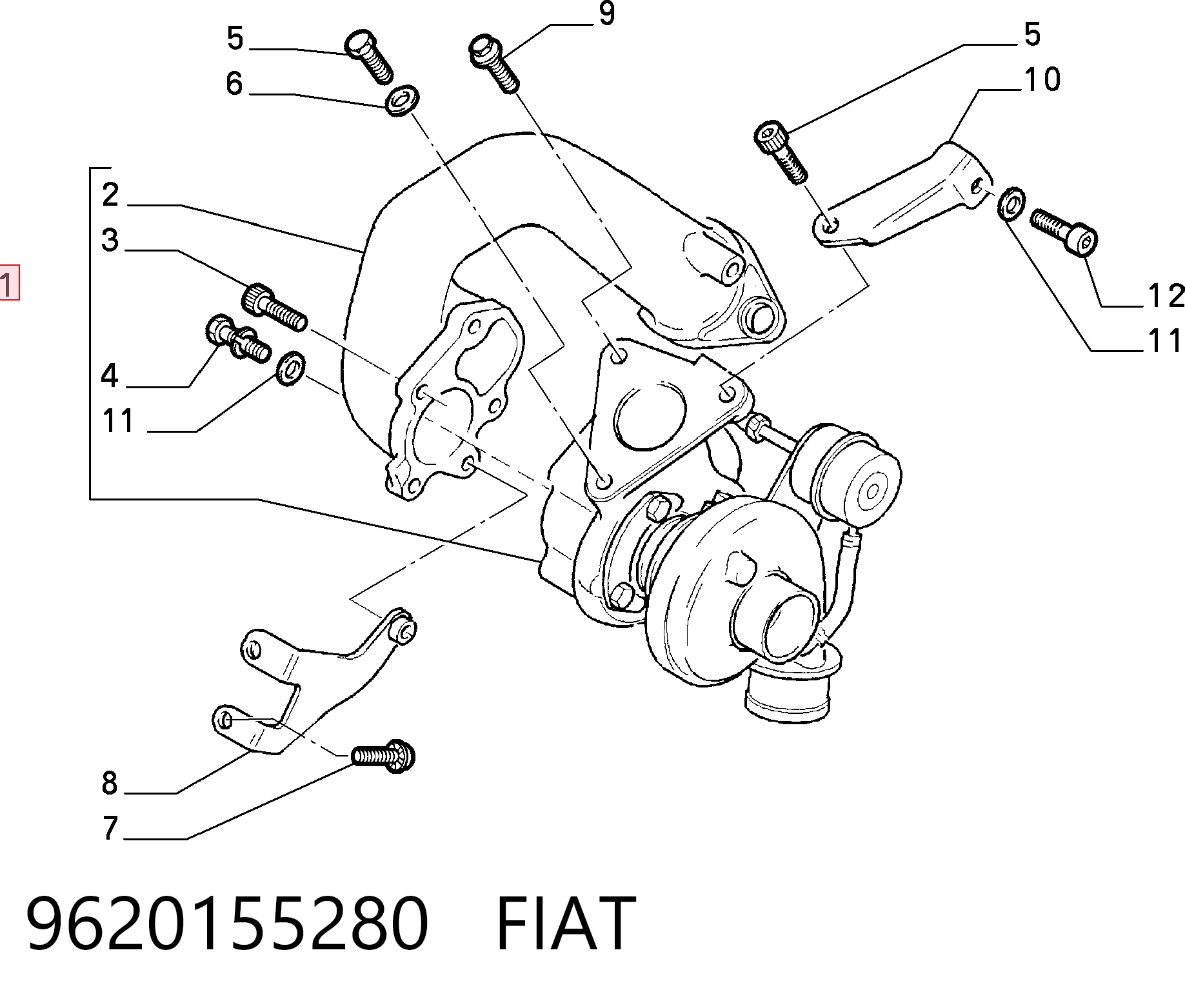 9620155280 Fiat/Alfa/Lancia Турбонаддув