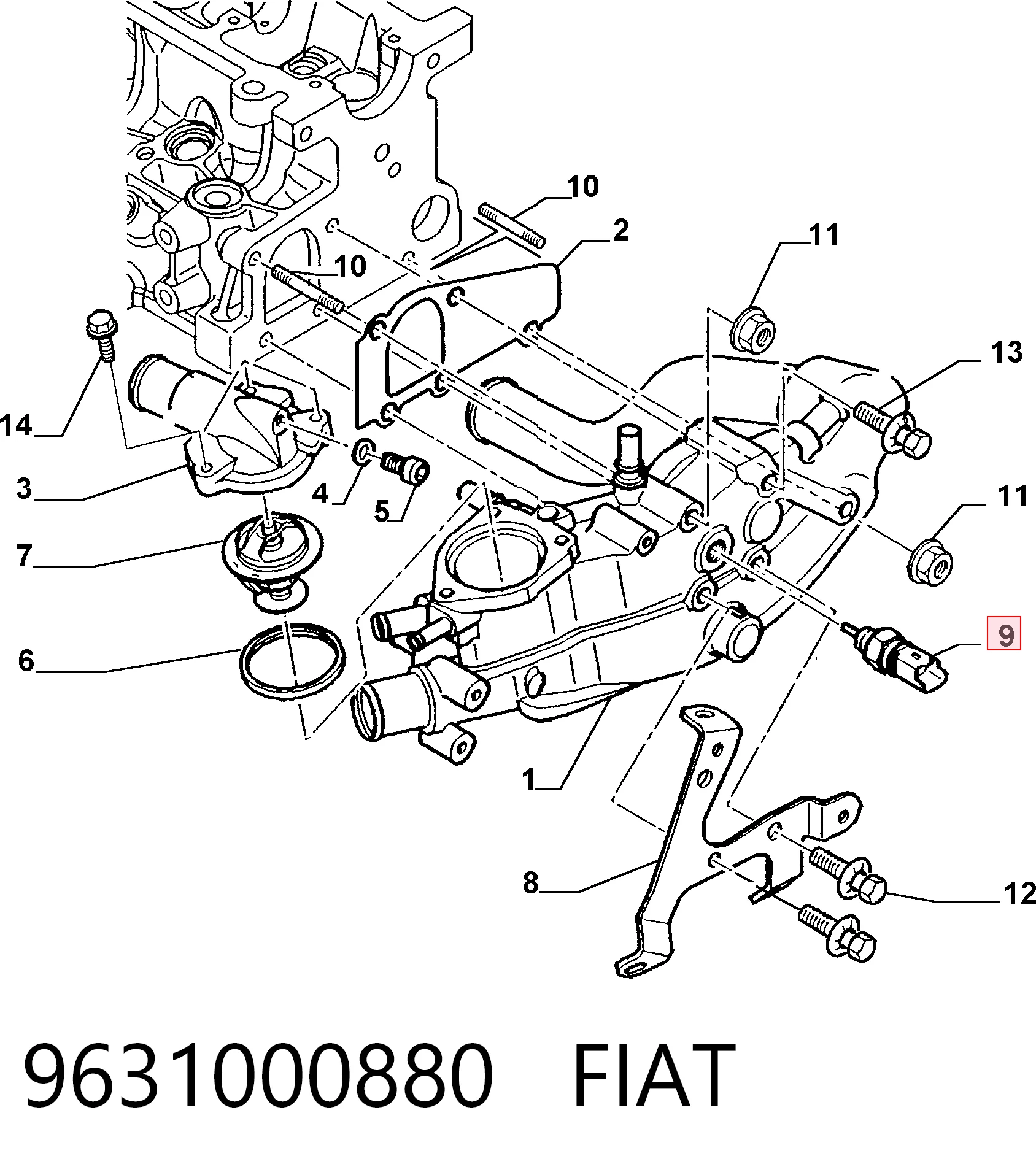 9631000880 Fiat/Alfa/Lancia Термовыключатель