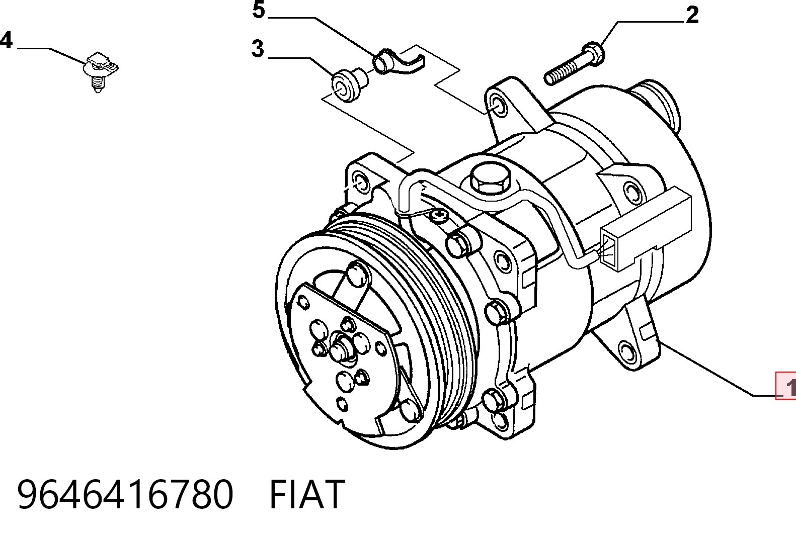 9646416780 Fiat/Alfa/Lancia Компрессор хладагента
