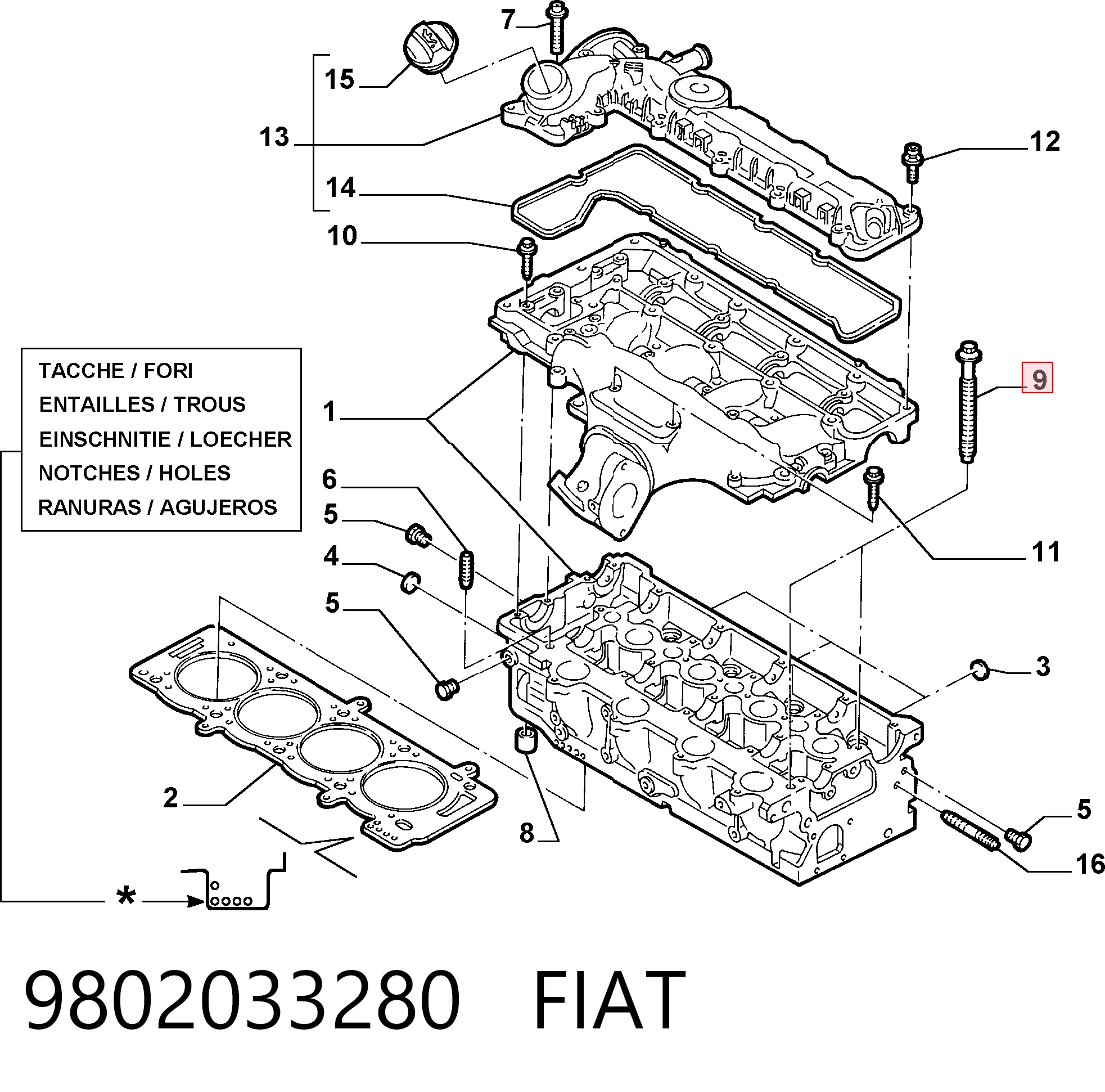 Болт ГБЦ SU001A2473 Toyota