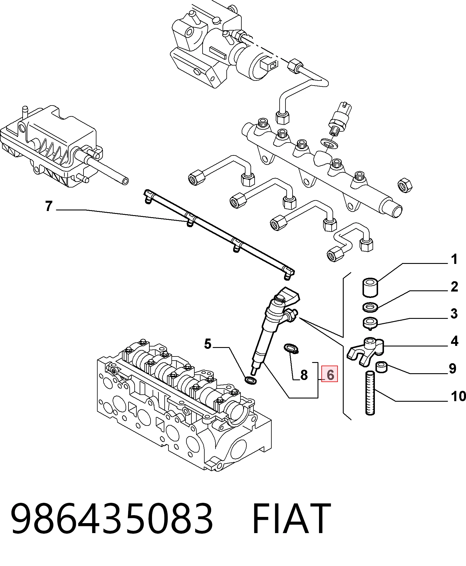 986435083 Fiat/Alfa/Lancia Топливные форсунки