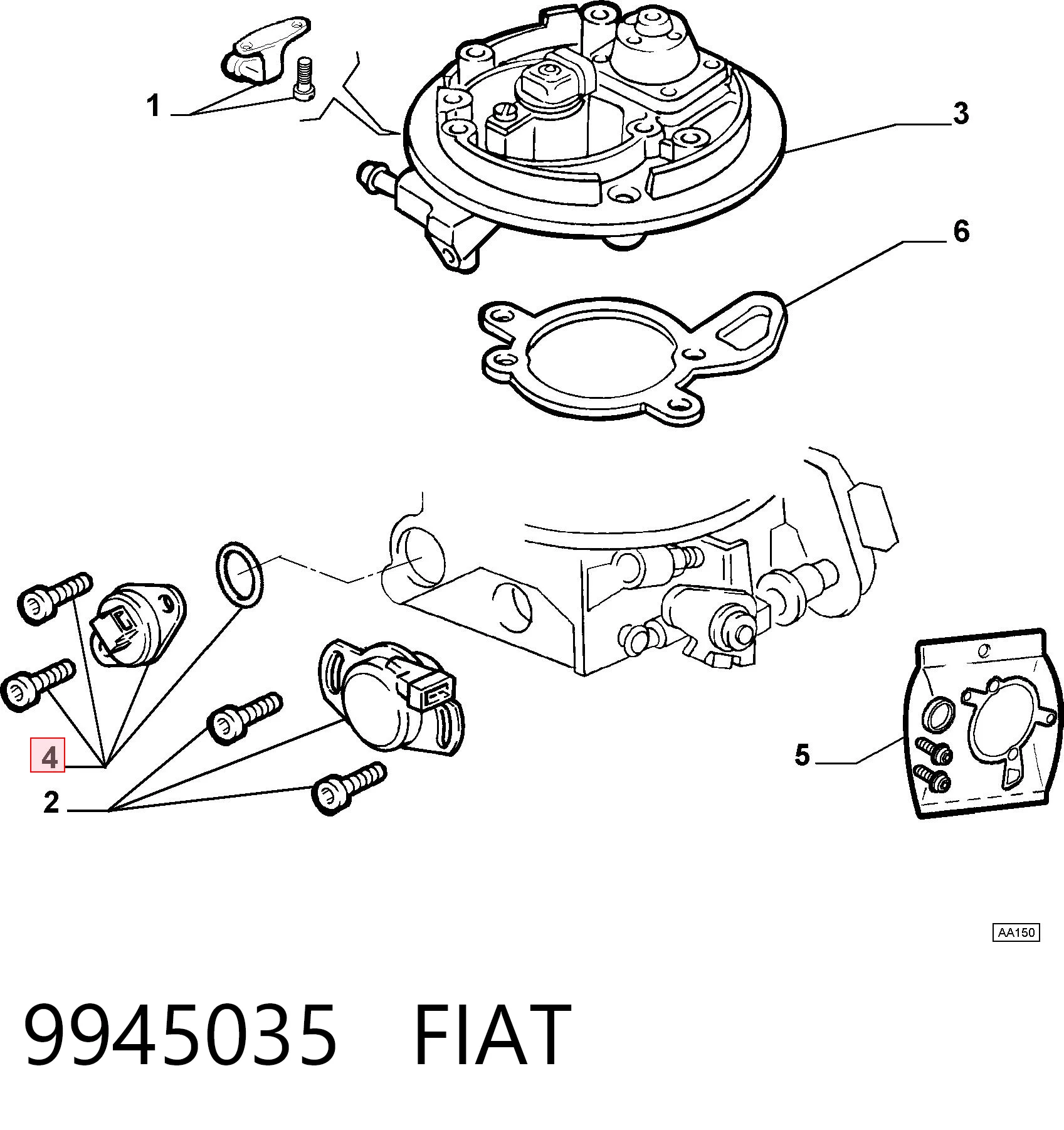 9945035 Fiat/Alfa/Lancia Датчик холостого хода