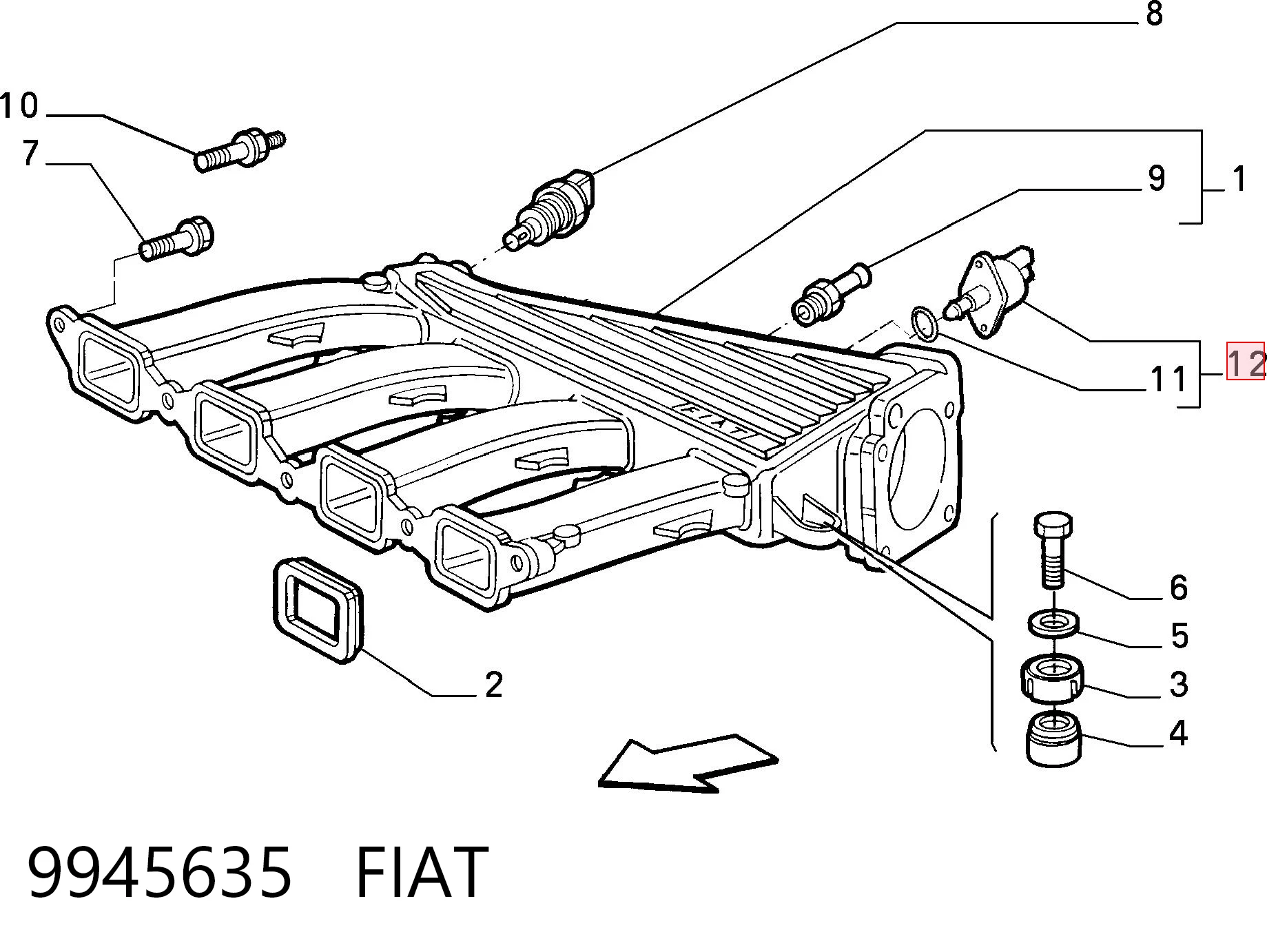 9945635 Fiat/Alfa/Lancia Датчик холостого хода