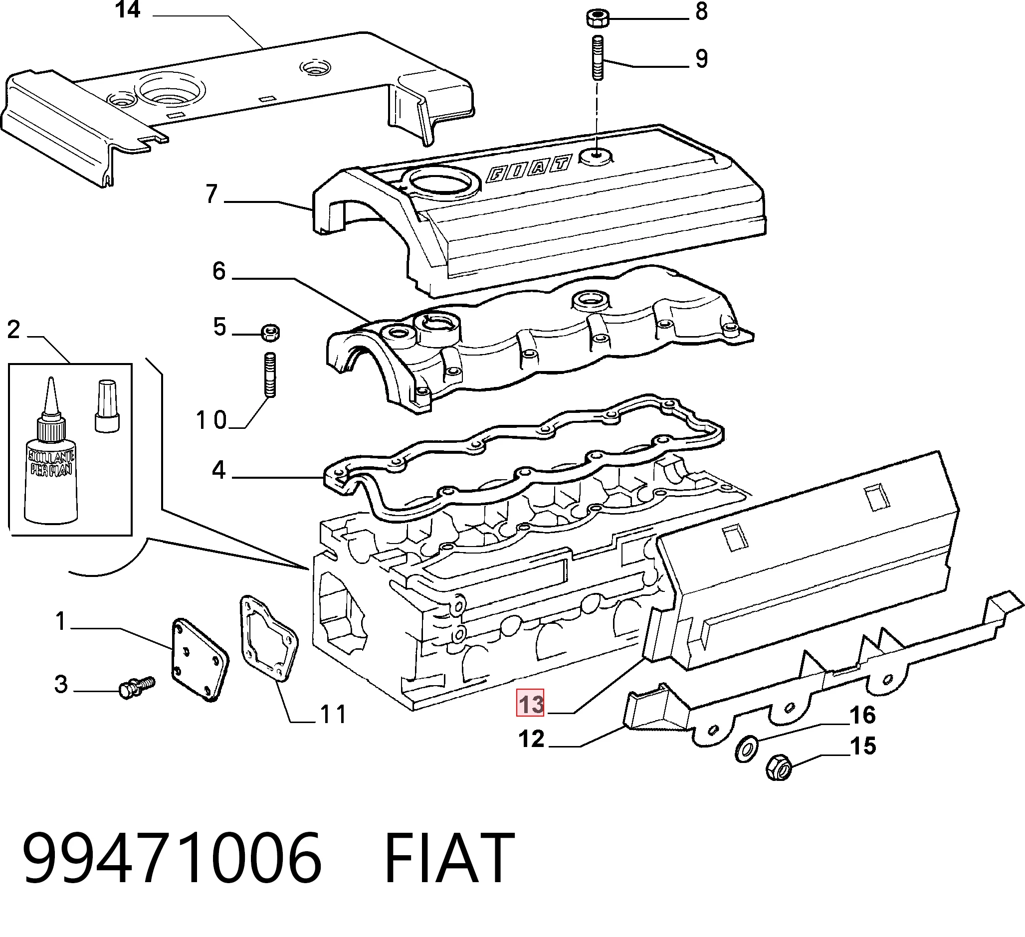 99471006 Iveco Крышка двигателя