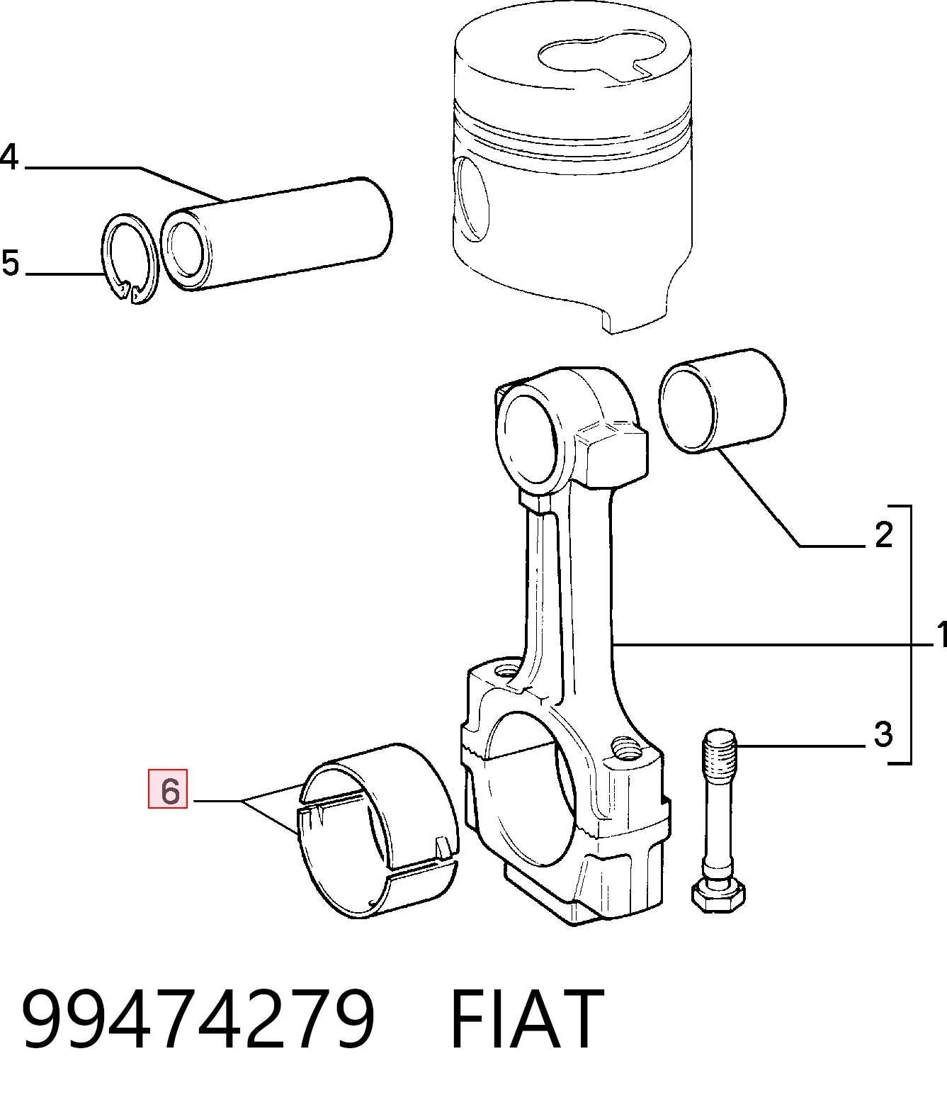1901985 Iveco Комплект подшипников скольжения