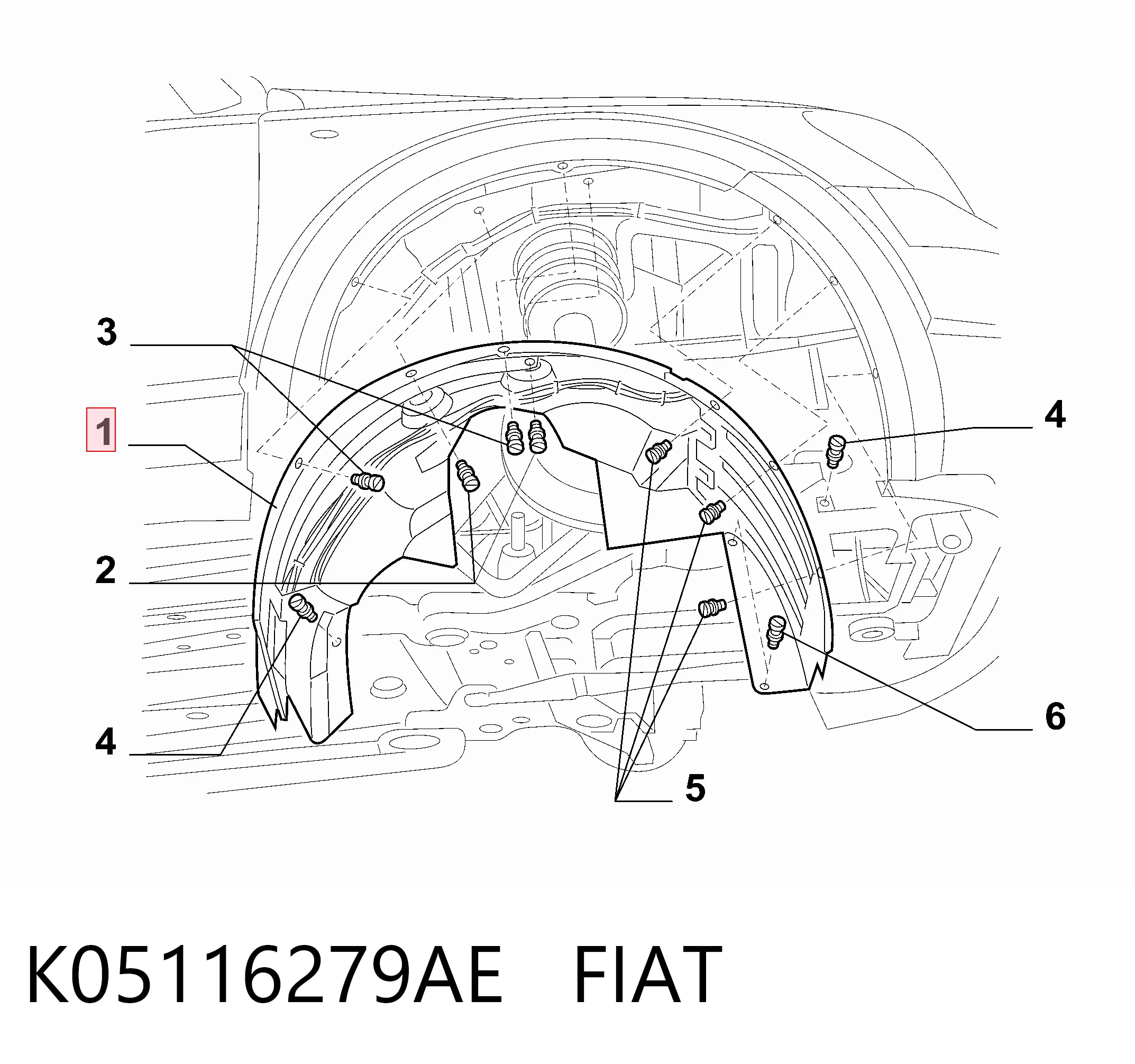 Подкрылок передний левый 306DGF080 TYC