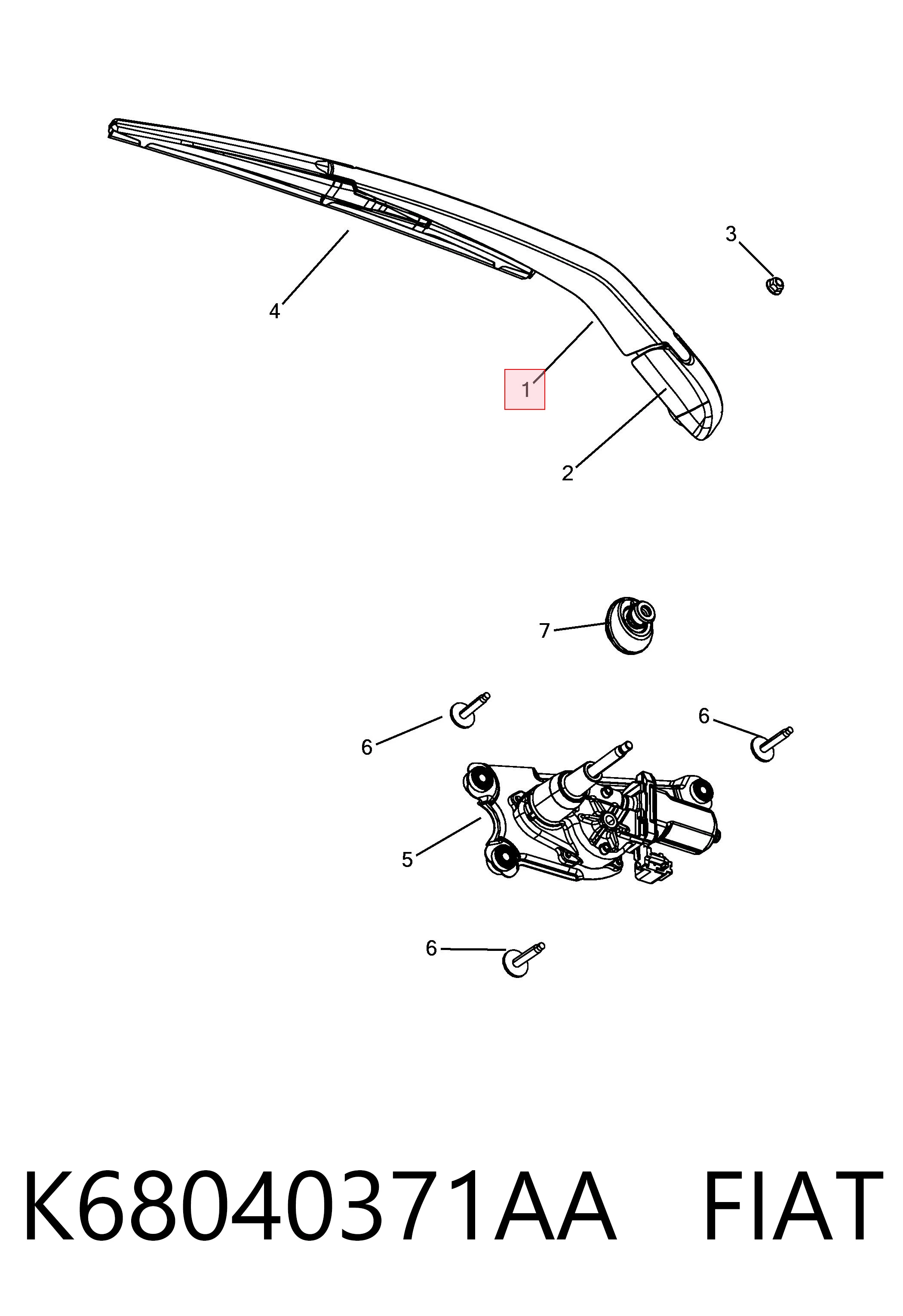 Поводок дворника заднего стекла Depo/Loro/Abakus 10300039C