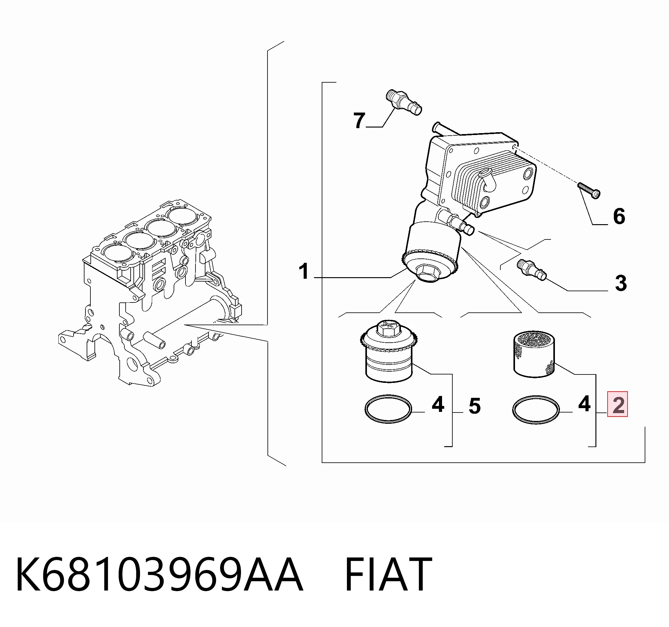K68103969AA Fiat/Alfa/Lancia Масляный фильтр двигателя