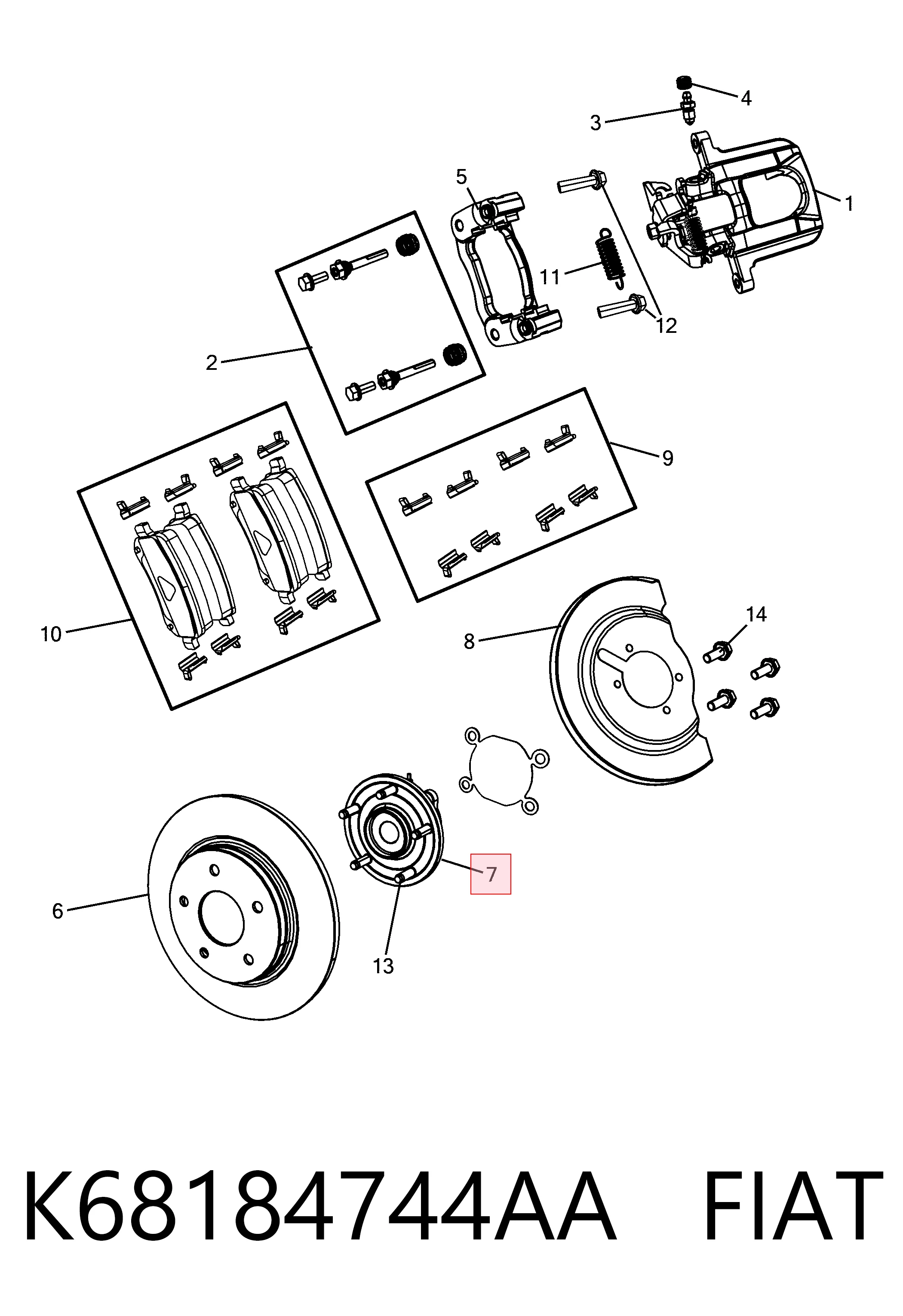 Купить 5171124AF Chrysler Ступица задняя правая