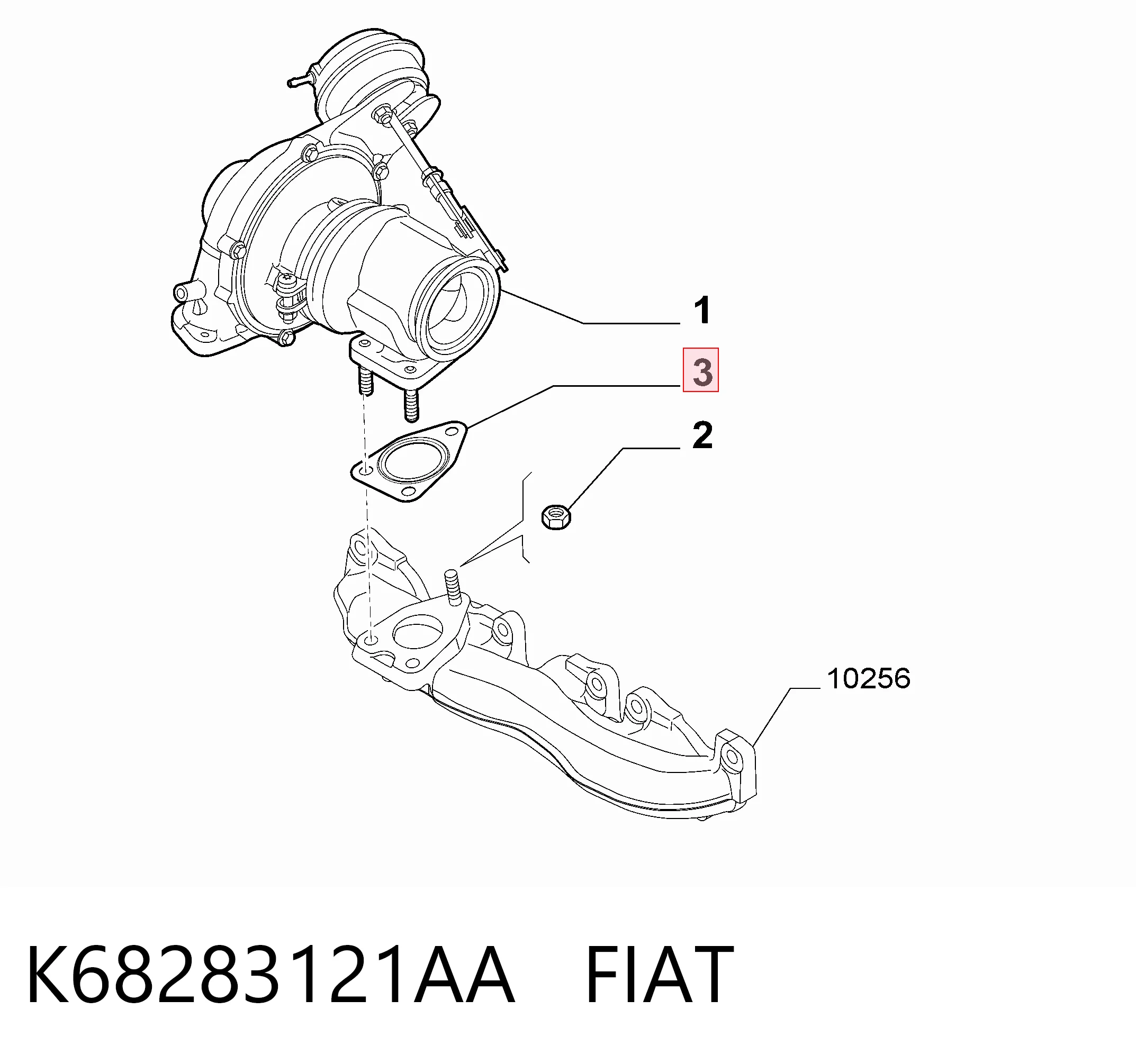Прокладка глушителя 55206838 General Motors