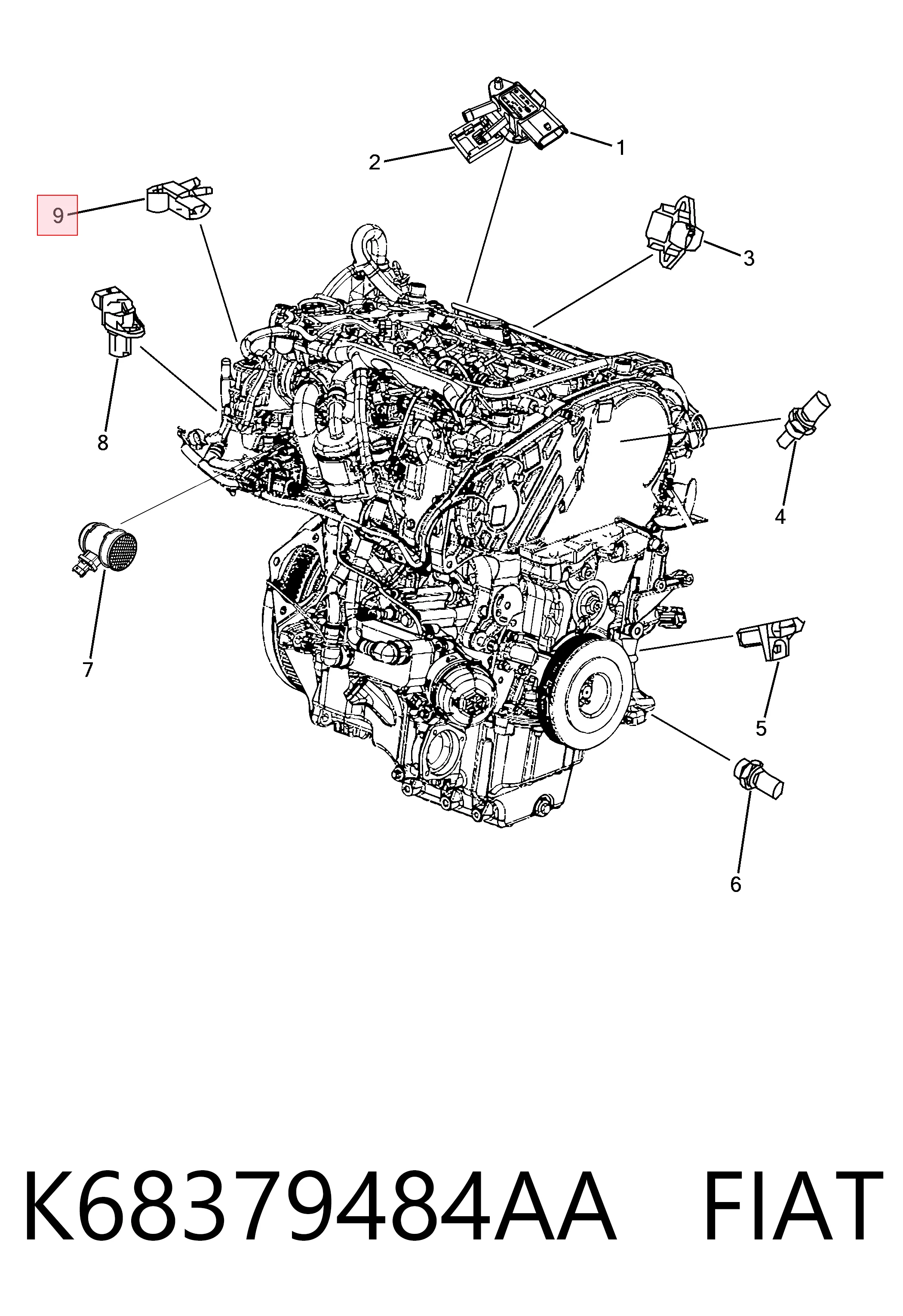 Купить 166381388R Renault (RVI) Датчик давления топлива