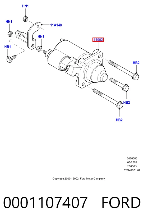 0001107407 Ford Стартер автомобиля