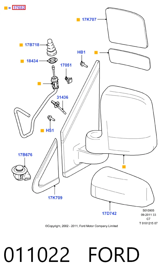 Правое боковое зеркало View MAX 2803M02