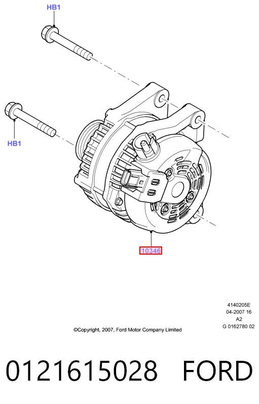 0121615028 Ford Генератор автомобильный