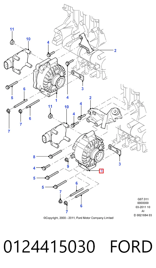 0124415030 Ford Генератор автомобильный