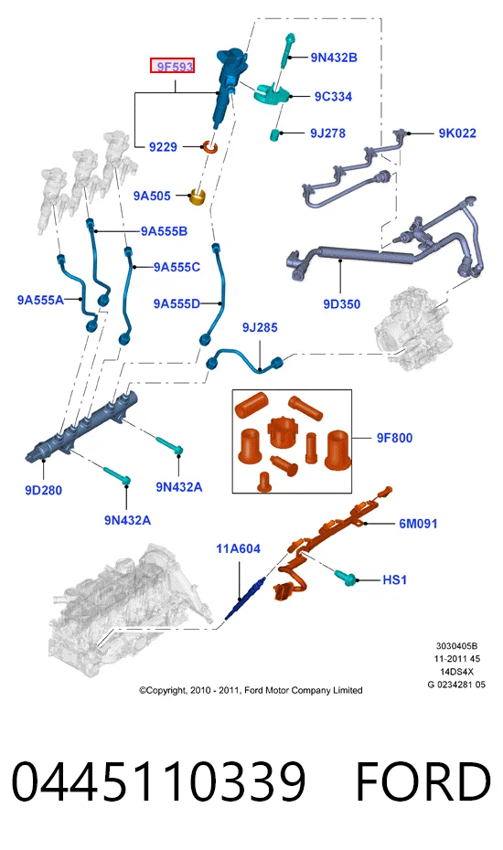 0445110339 Ford Топливные форсунки