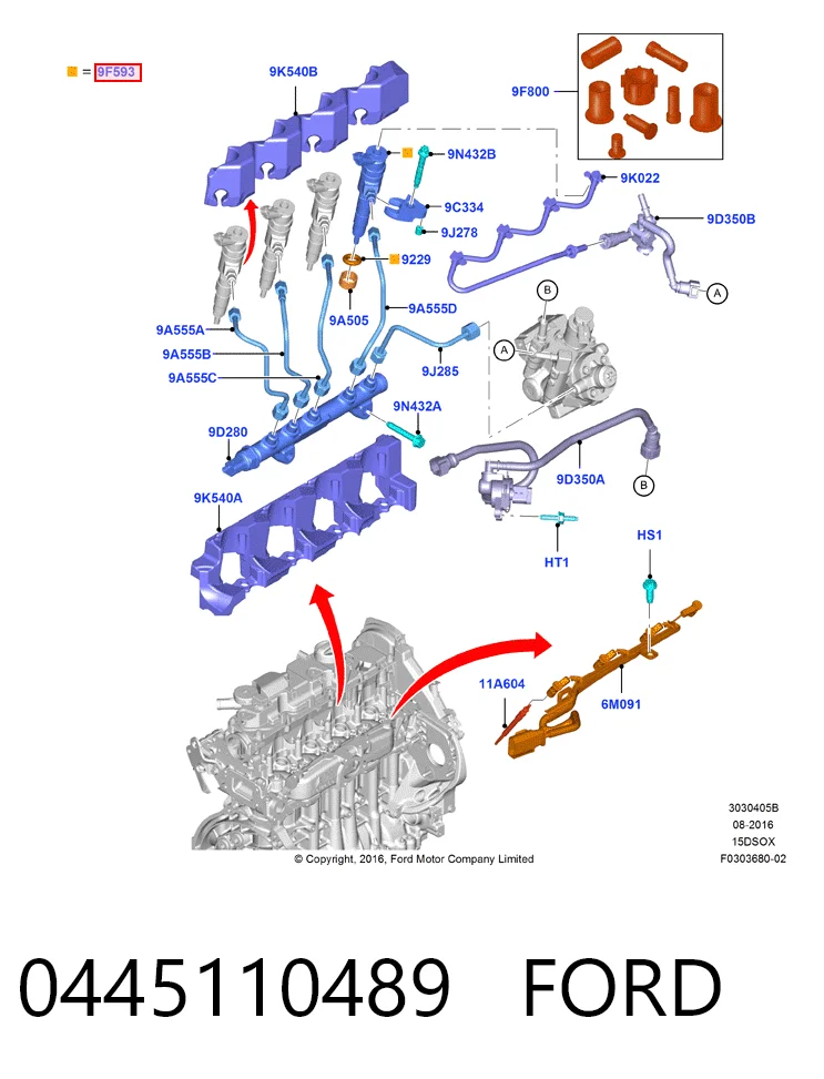  Топливные форсунки Ford Focus 3