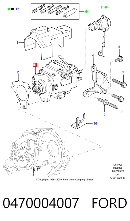 Насос топливный высокого давления (ТНВД) на Ford Fiesta COURIER J5S, J3S