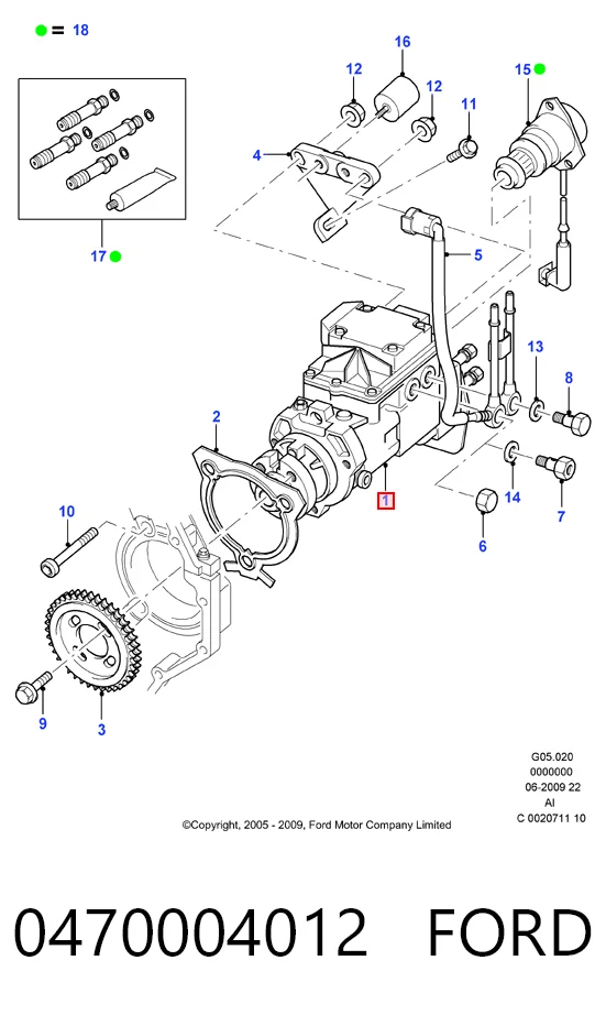 Насос топливный высокого давления (ТНВД) на Ford Transit V V184/5