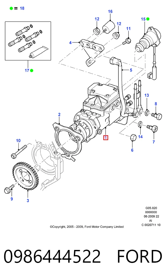 Насос топливный высокого давления (ТНВД) Ford Transit V фургон (V184/5) (2000 - 2006) цена, от 192.79 USD