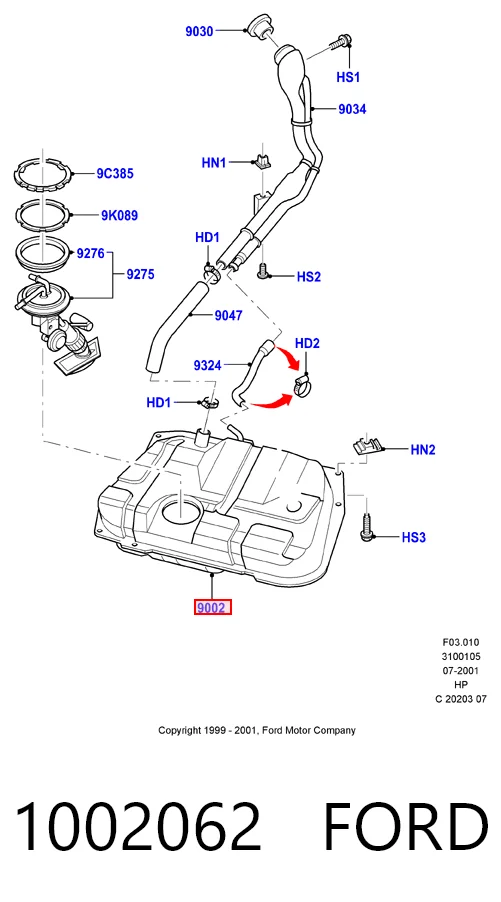 Бензобак Ford Fiesta Mk4 хэтчбек (JAS, JBS) (1996 - 2002) цена, от 122.88 USD