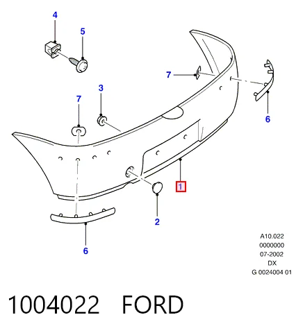 Задний бампер на Ford Fiesta Mk4 JAS, JBS