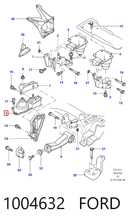 1004632 Ford Правая подушка двигателя
