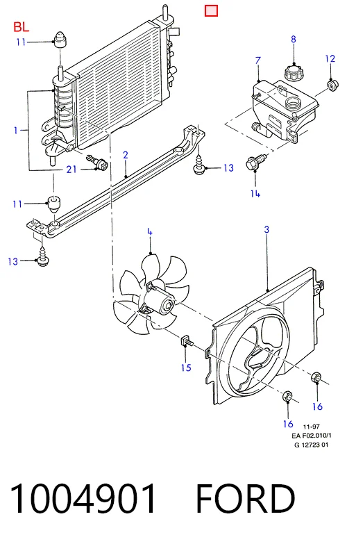  Патрубок радиатора Ford Escort 7