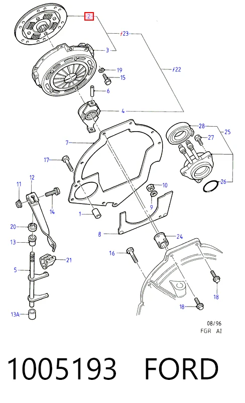  Диск сцепления Ford Fiesta 